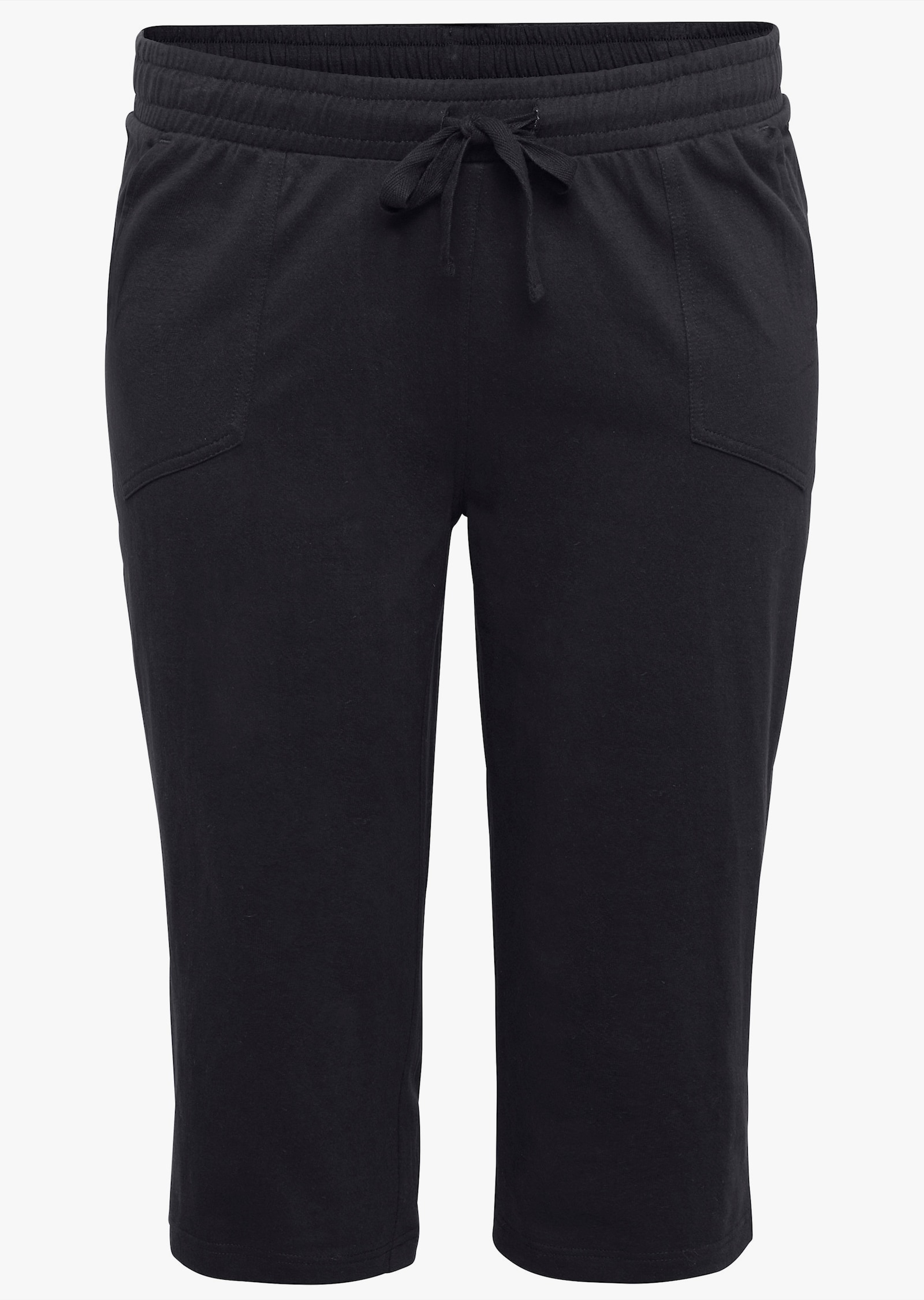 sheego 3/4-Hose mit Schlupfbund, aus Jersey - schwarz