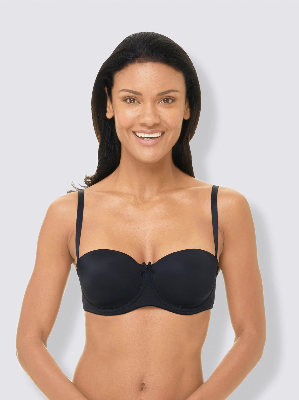 Naturana T-Shirt-BH mit Bügel - schwarz