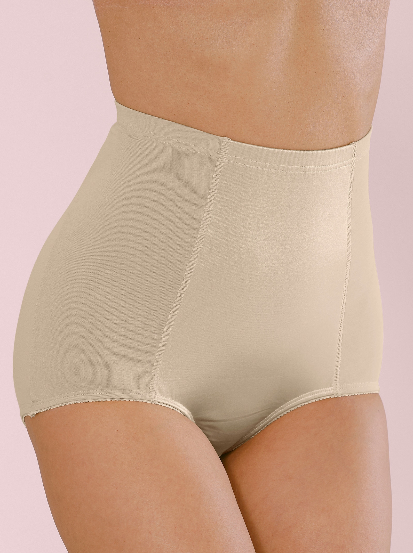 wäschepur Slip gainant avec empiècement en satin - café au lait