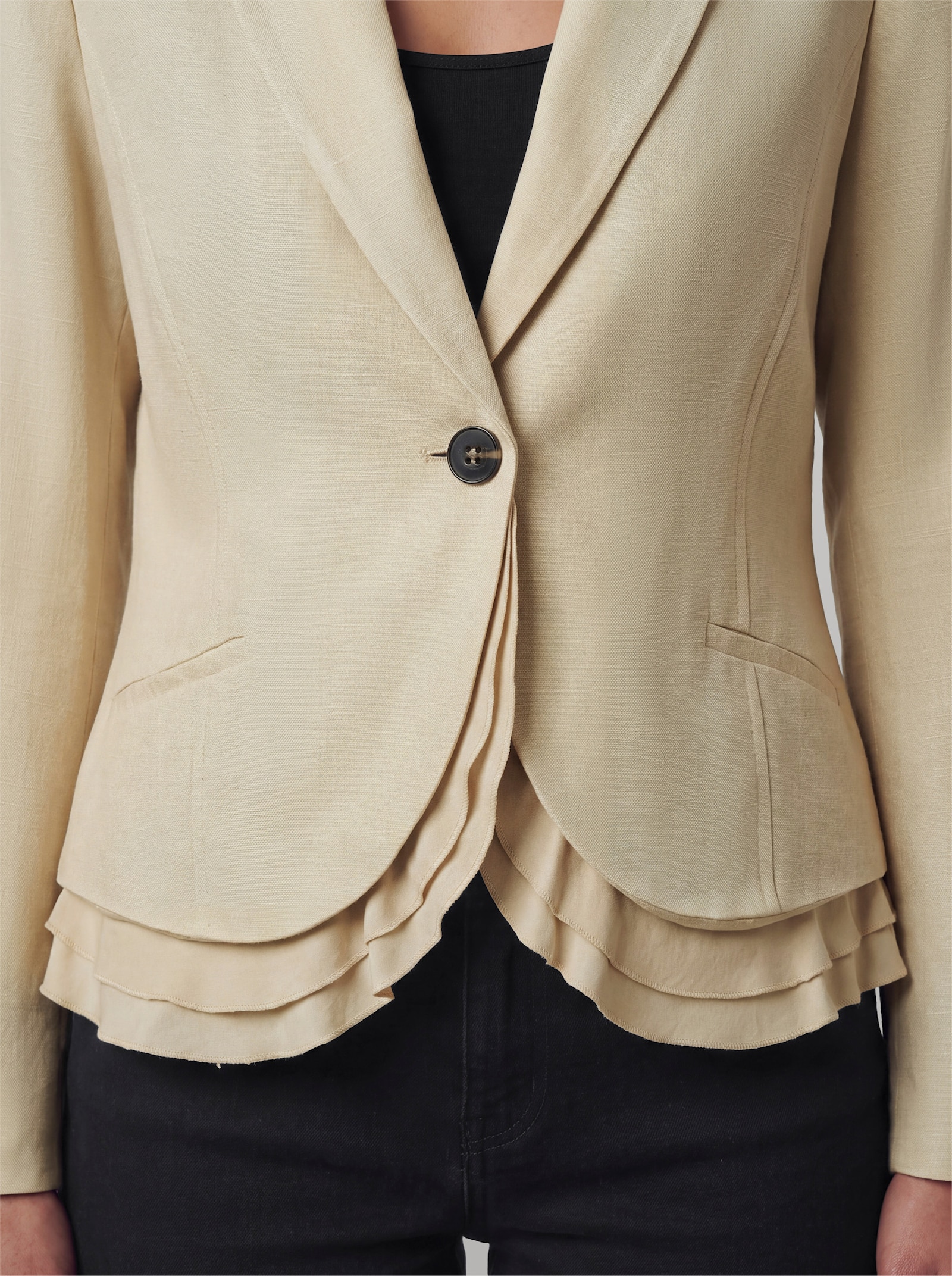 heine Blazer mit doppellagigem Saum - sand