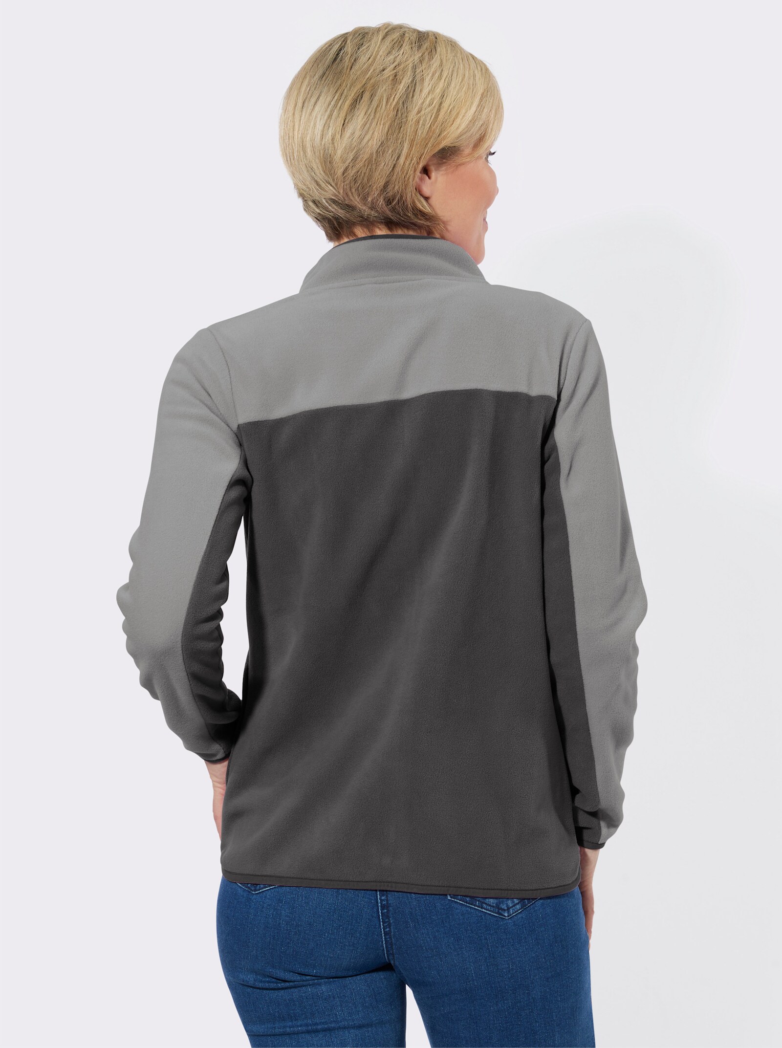 Fleecejacke mit Antipilling-Ausrüstung - anthrazit