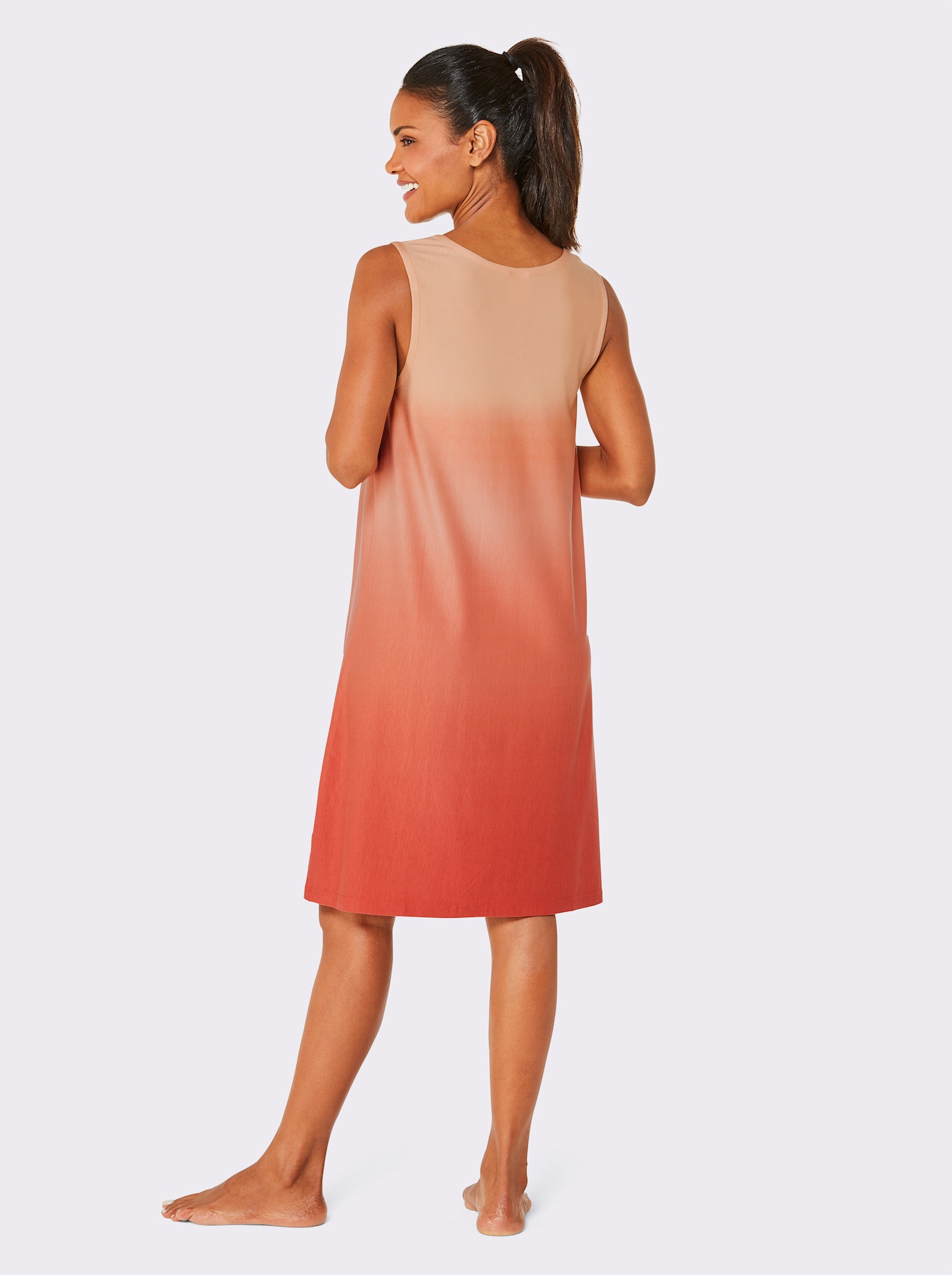 feel good Sommerkleid in A-Linie - apricot-terra