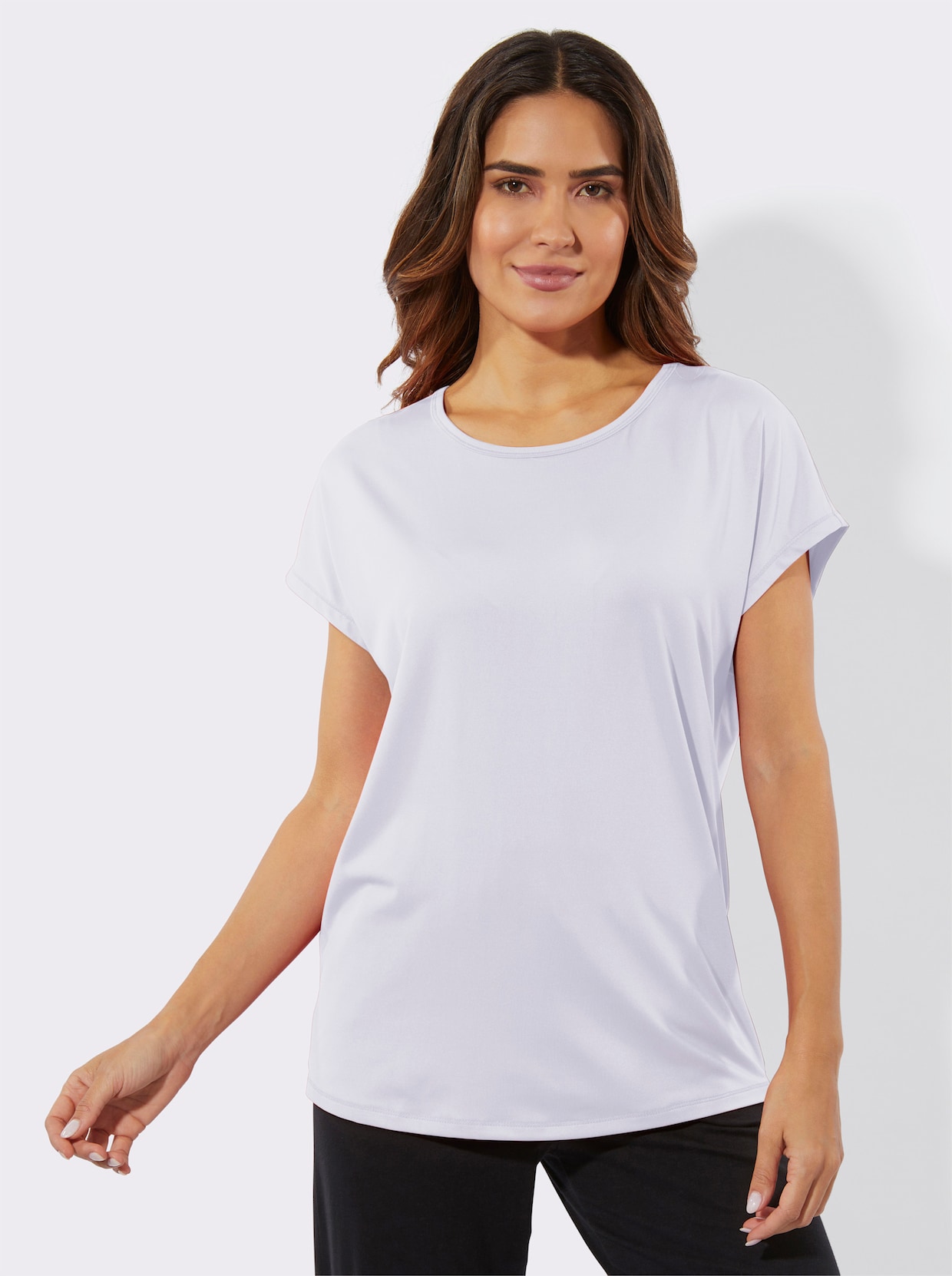 Rundhalsshirt - weiß