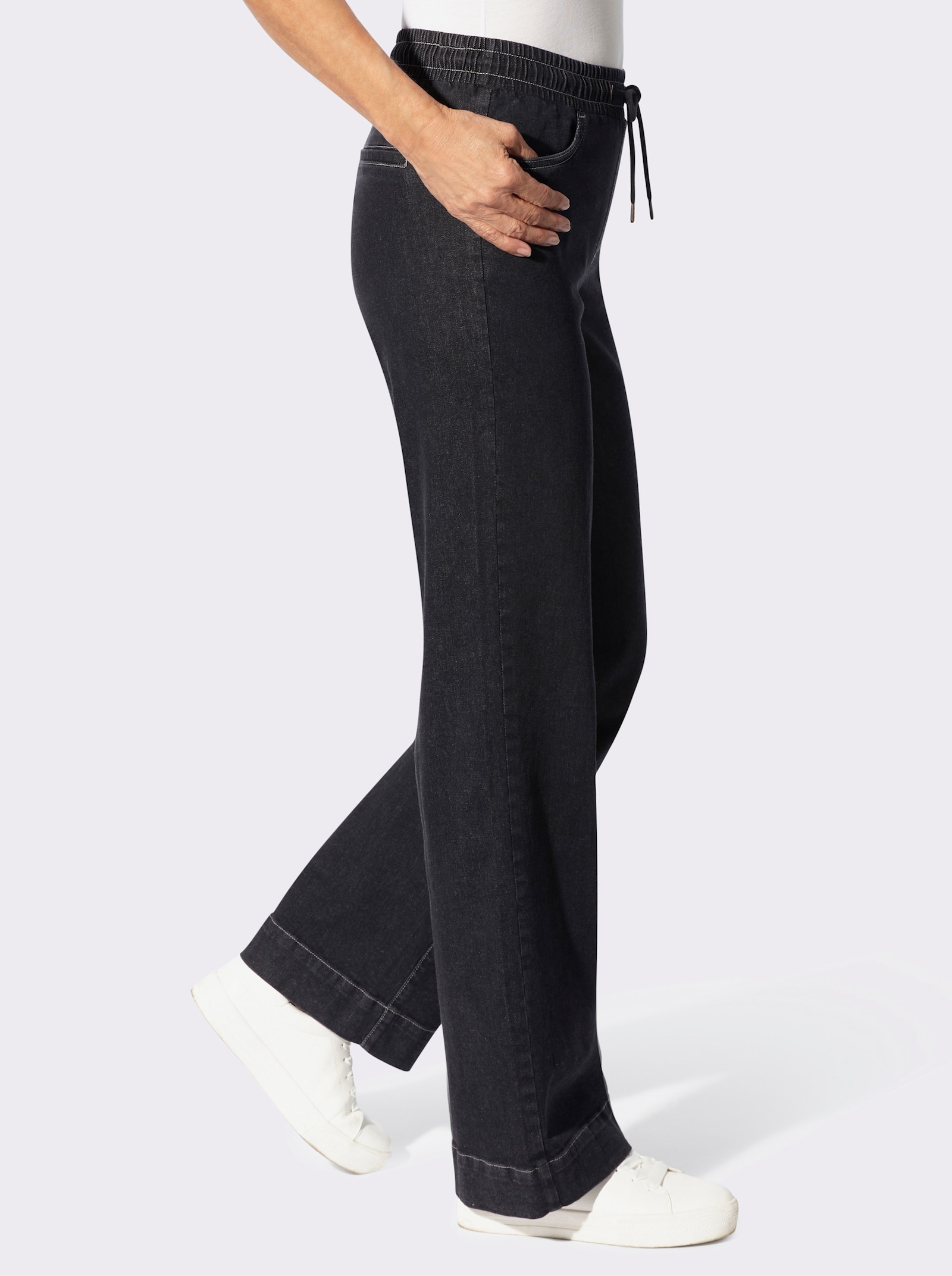 Schlupfjeans - black denim