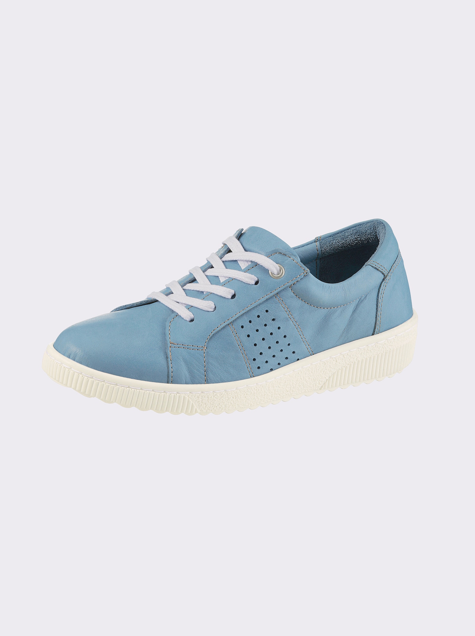 airsoft modern+ Sneaker mit perforiertem Einsatz - hellblau