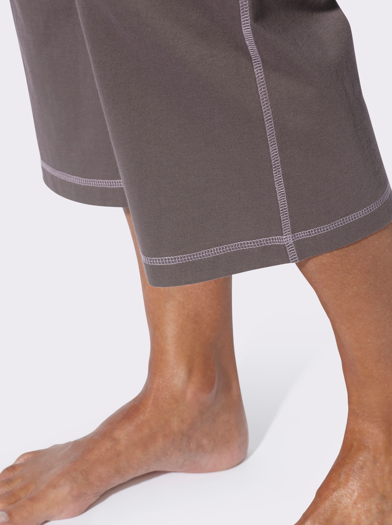7/8-Hose mit Farb-Kontrasten - anthrazit