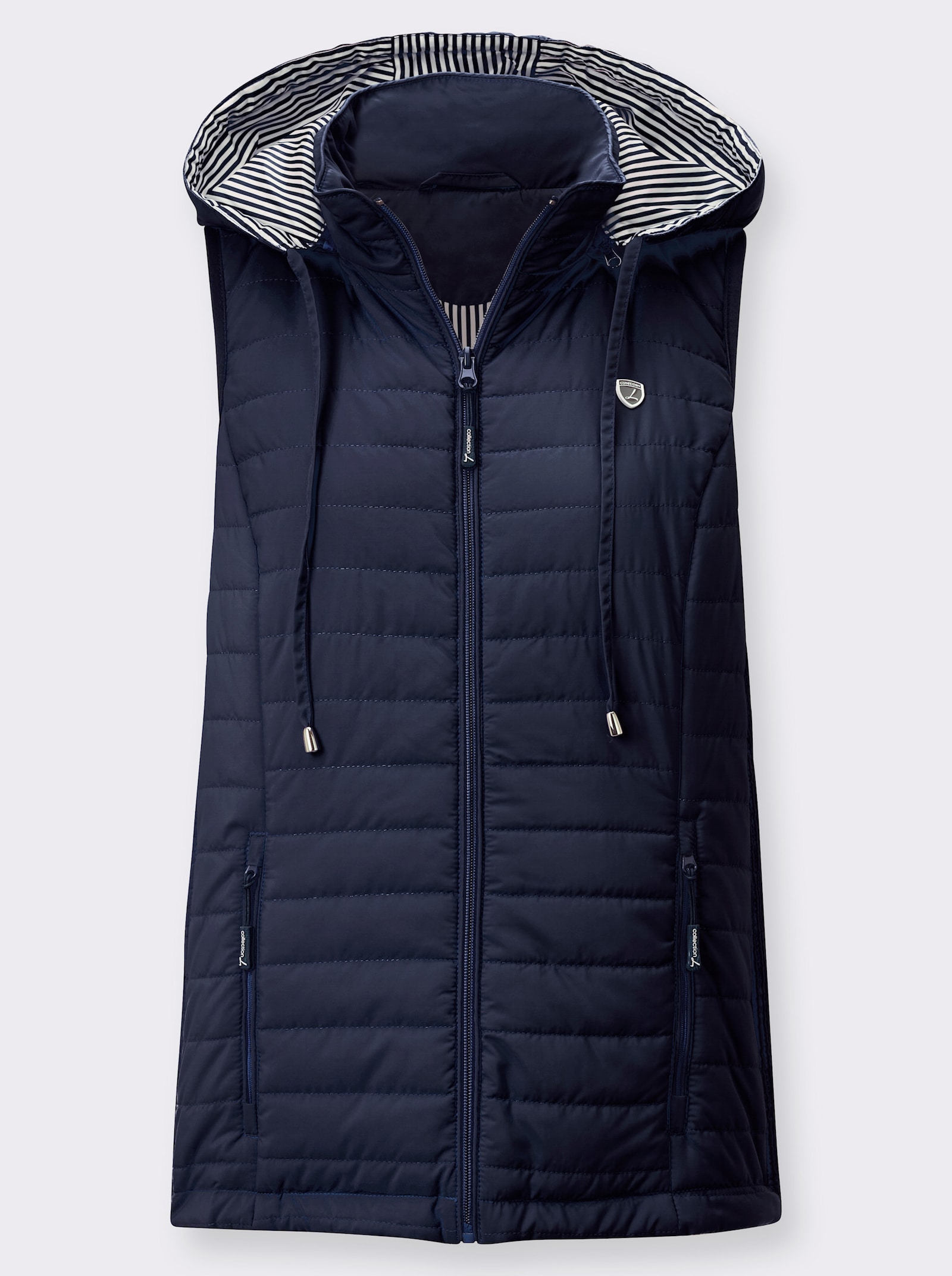 Steppweste mit abnehmbarer Kapuze - marine