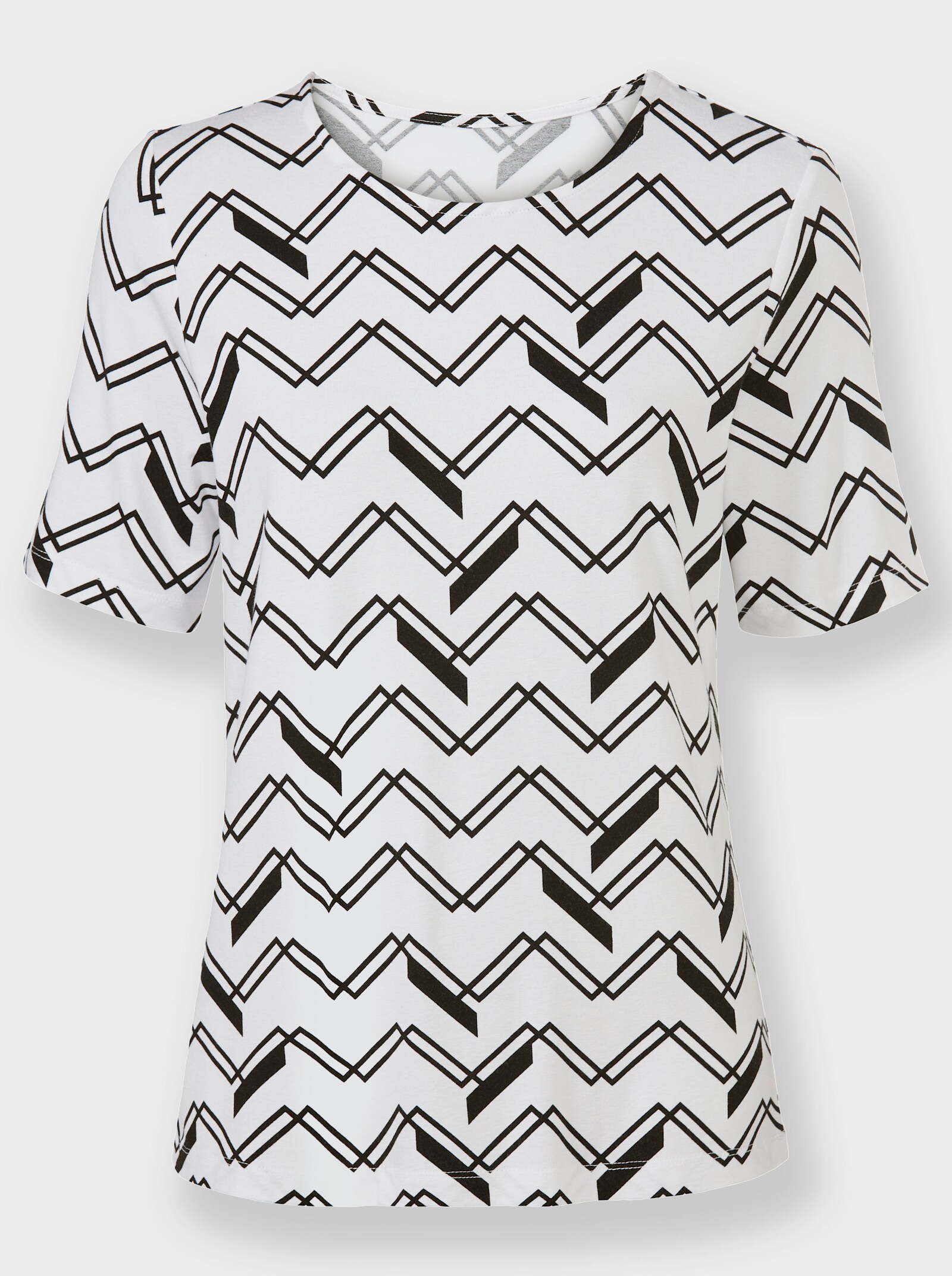 Shirt met grafische print - zwart/wit geprint