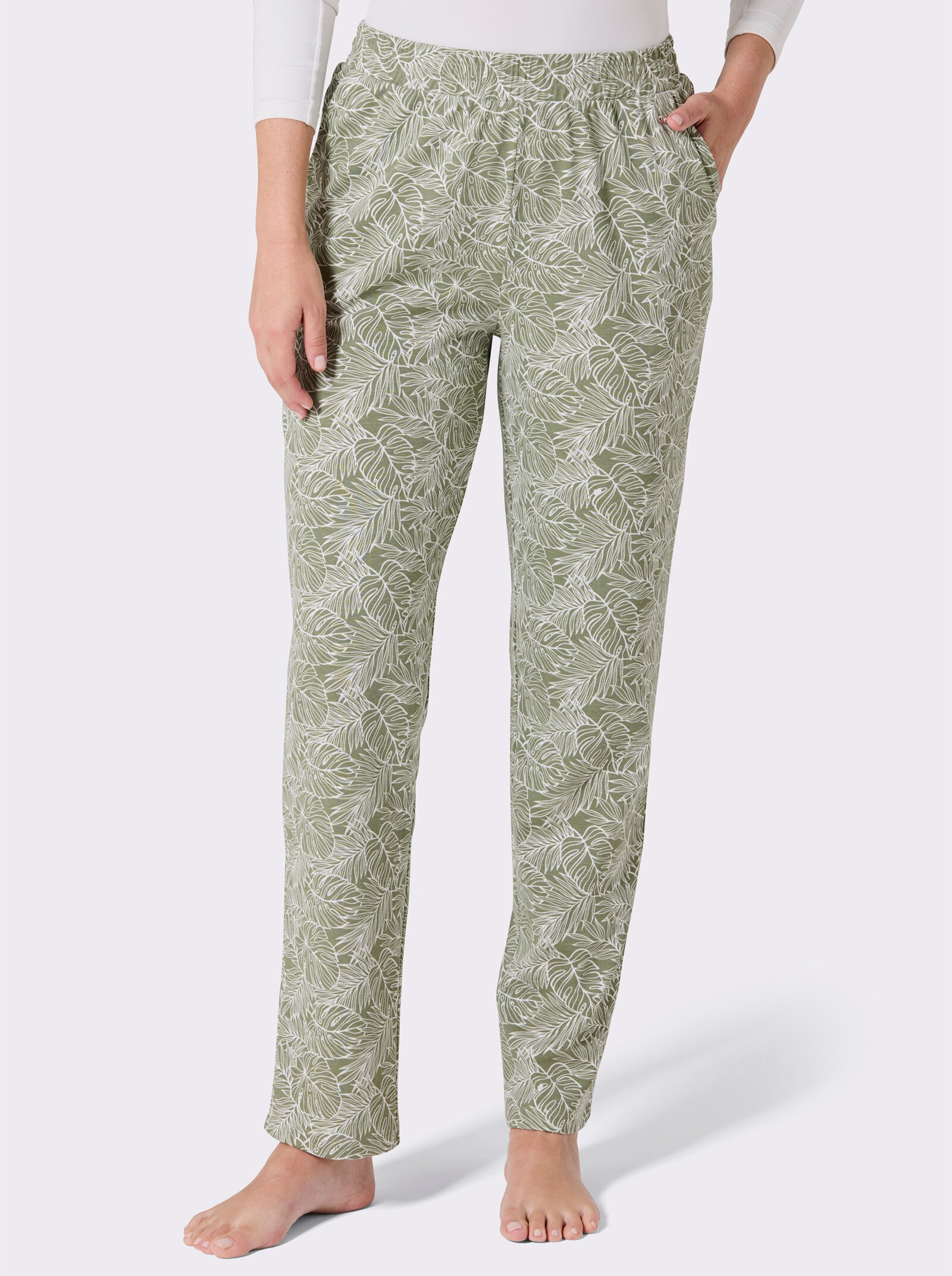 feel good Hose - khaki-ecru