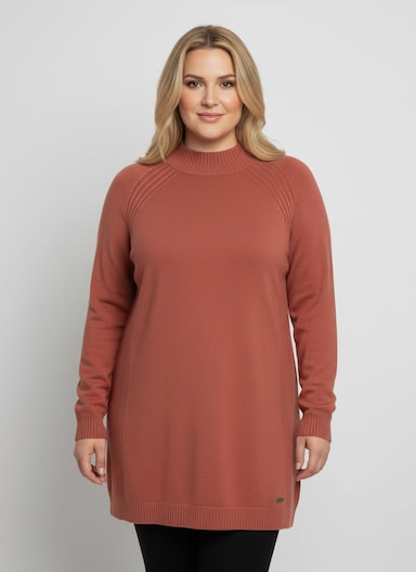 Longpullover mit abgerundetem Saum - terra