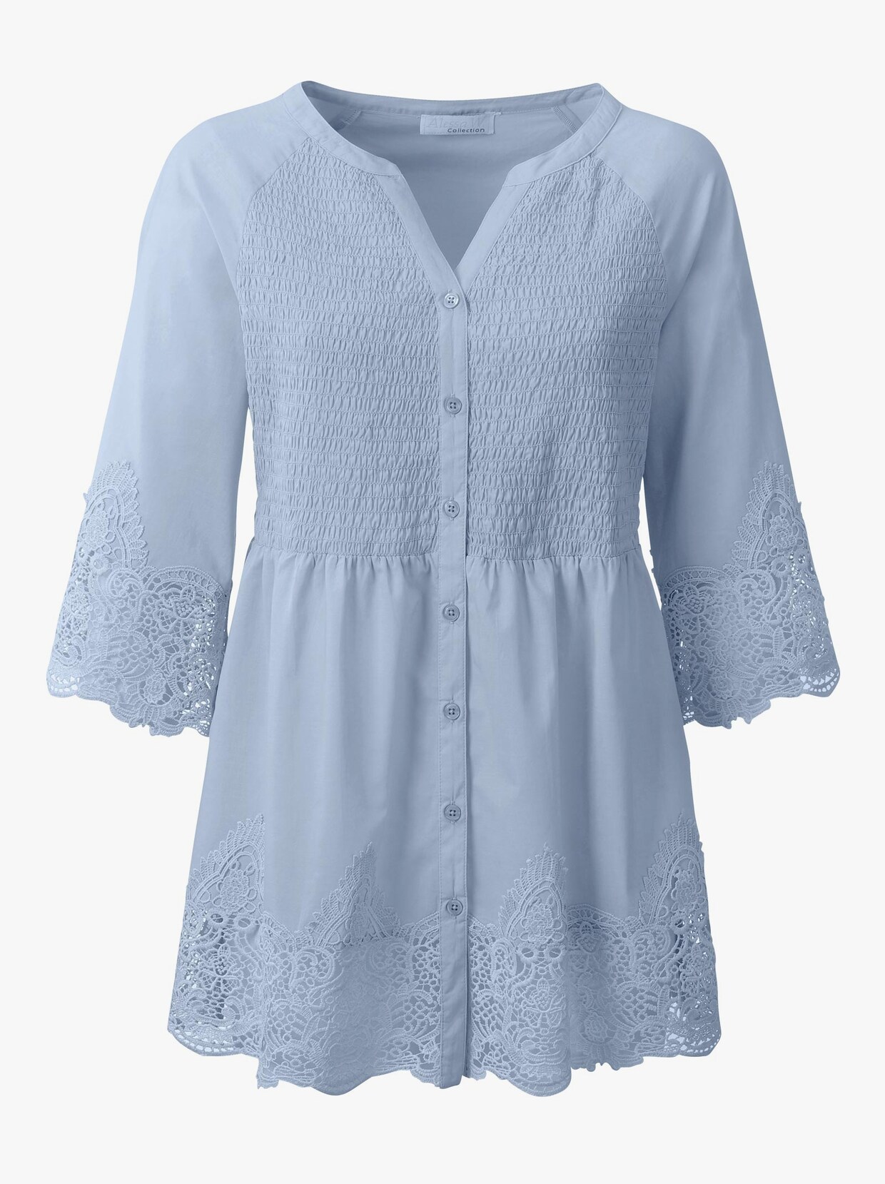Kanten blouse - lichtblauw