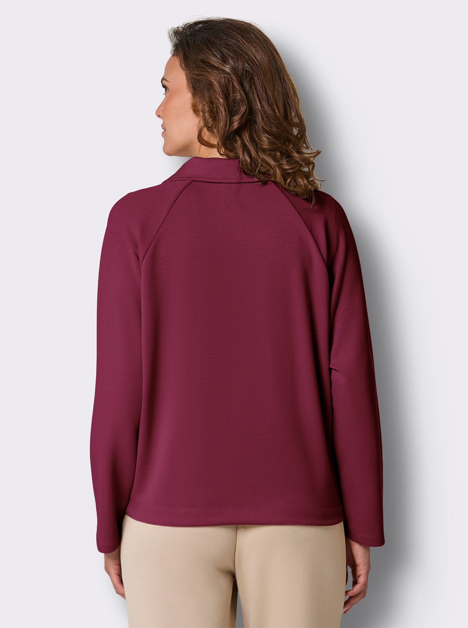 CREATION L PREMIUM Jacke mit Modal - bordeaux