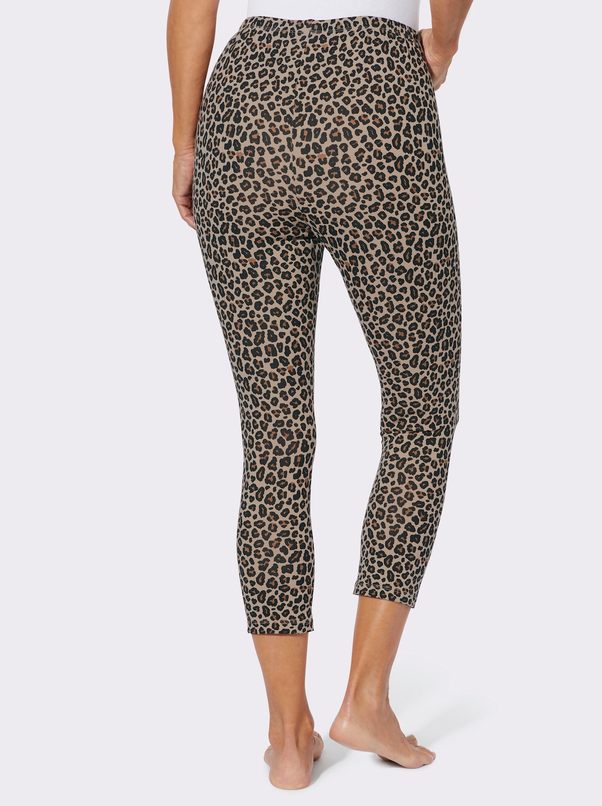 Leggings im Leo-Dessin - beige-bedruckt