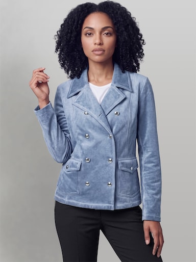 heine Sweatblazer mit Oil-dyed-Waschung - bleu