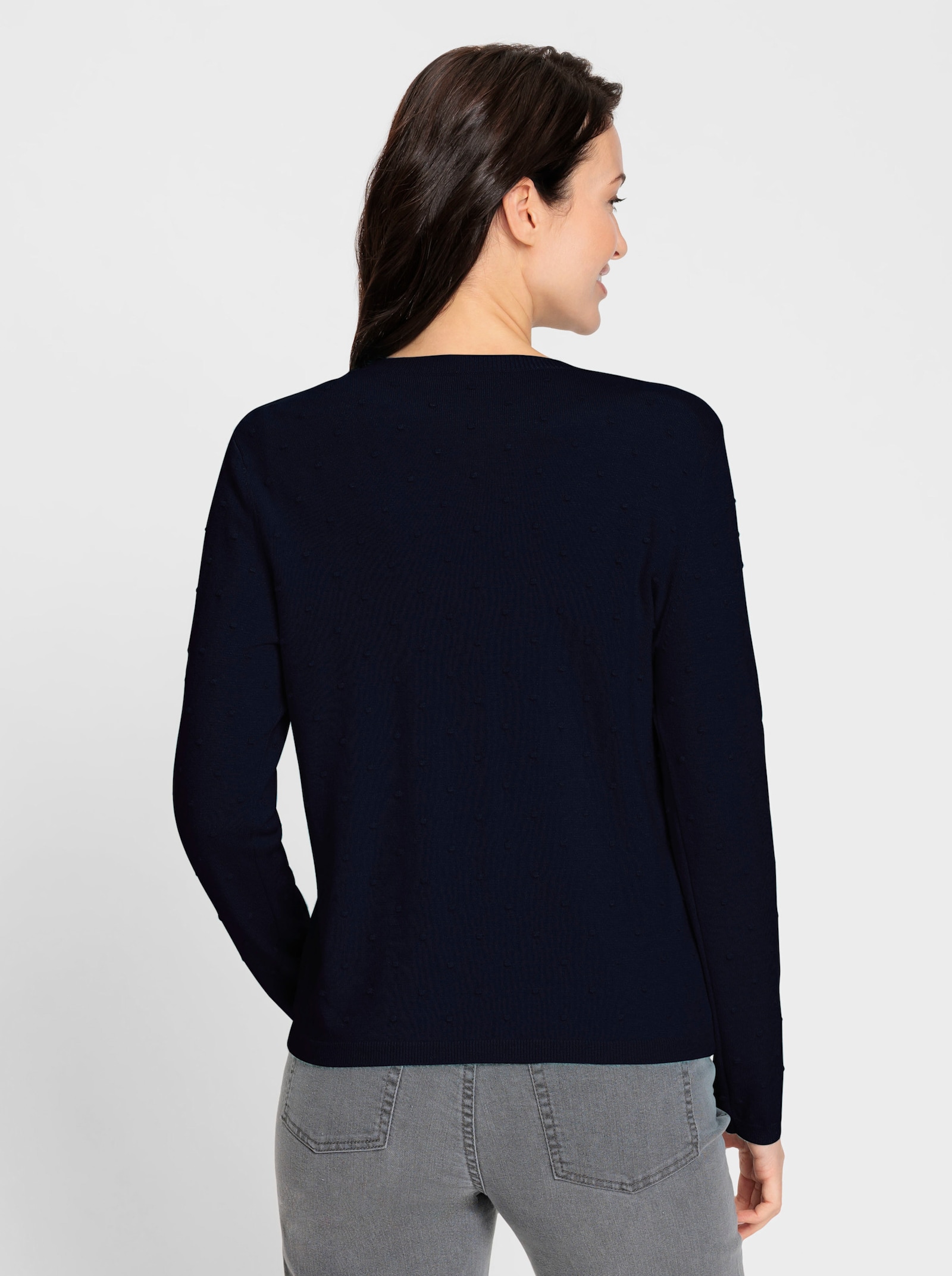 Kardigán, 3D bodky - námornícka modrá