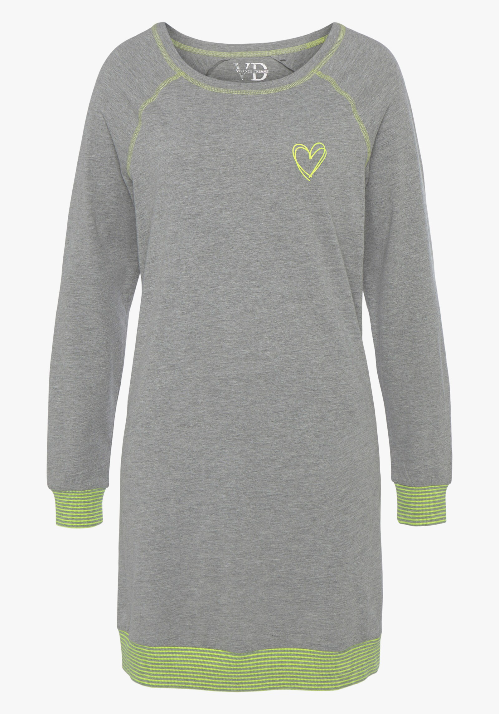 Vivance Dreams Nachthemd - hellgrau-meliert