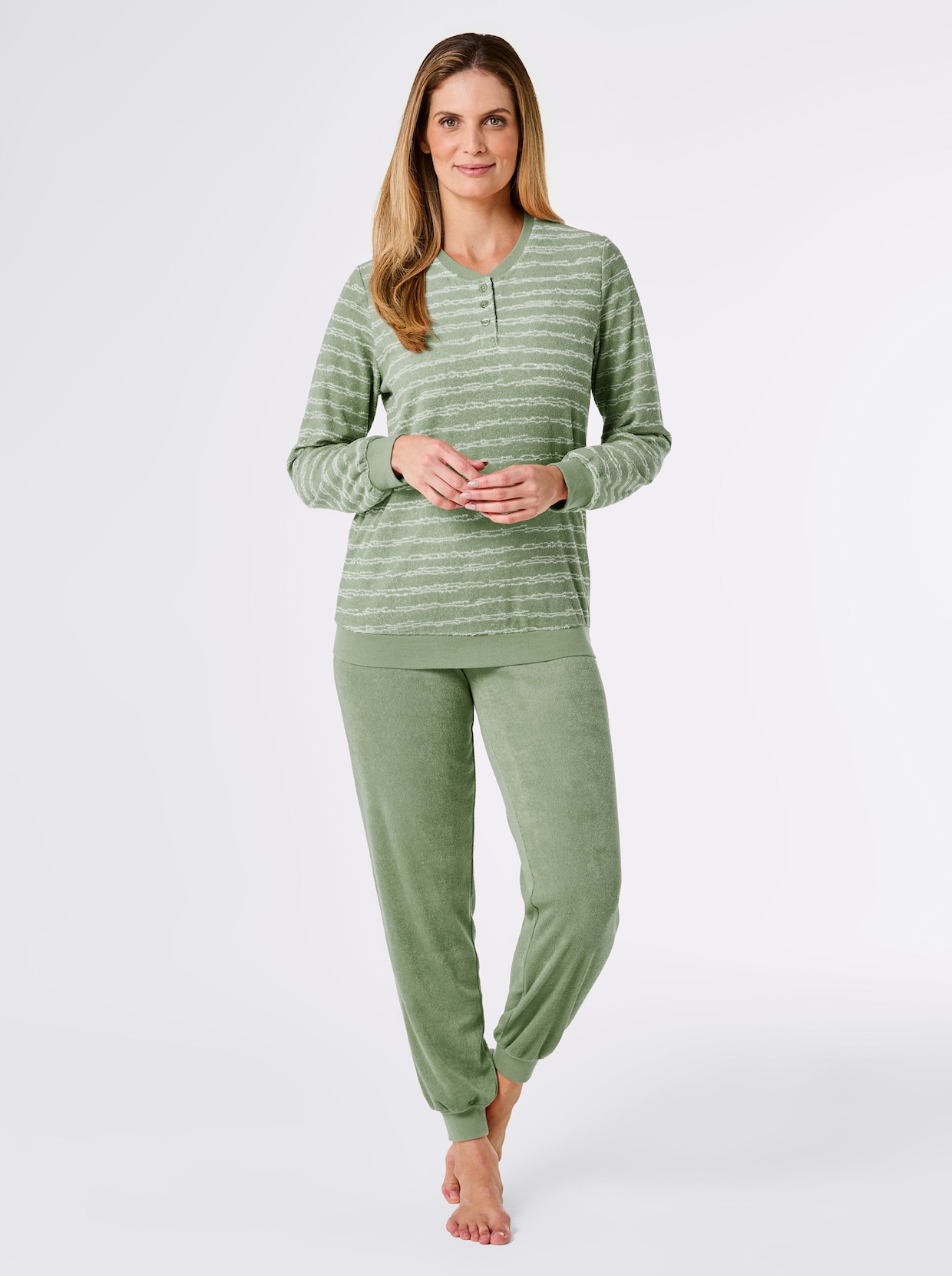 wäschepur Pyjama - eucalyptus/ecru