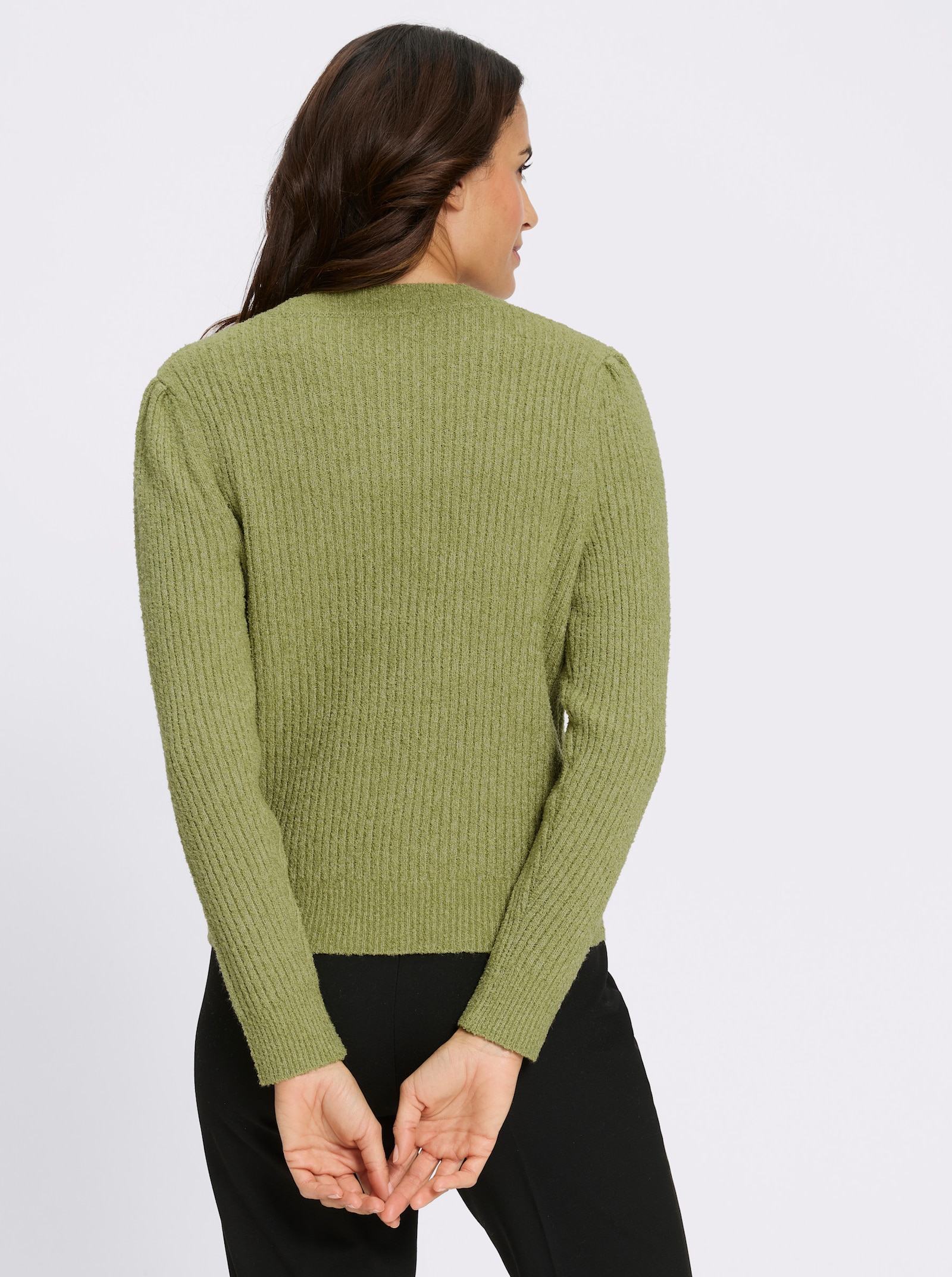 Strickjacke - schilf-meliert