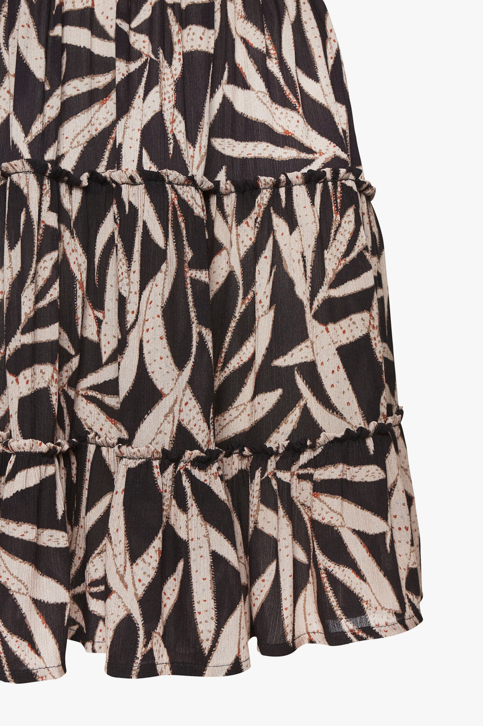 s.Oliver Sommerkleid - schwarz-sand bedruckt