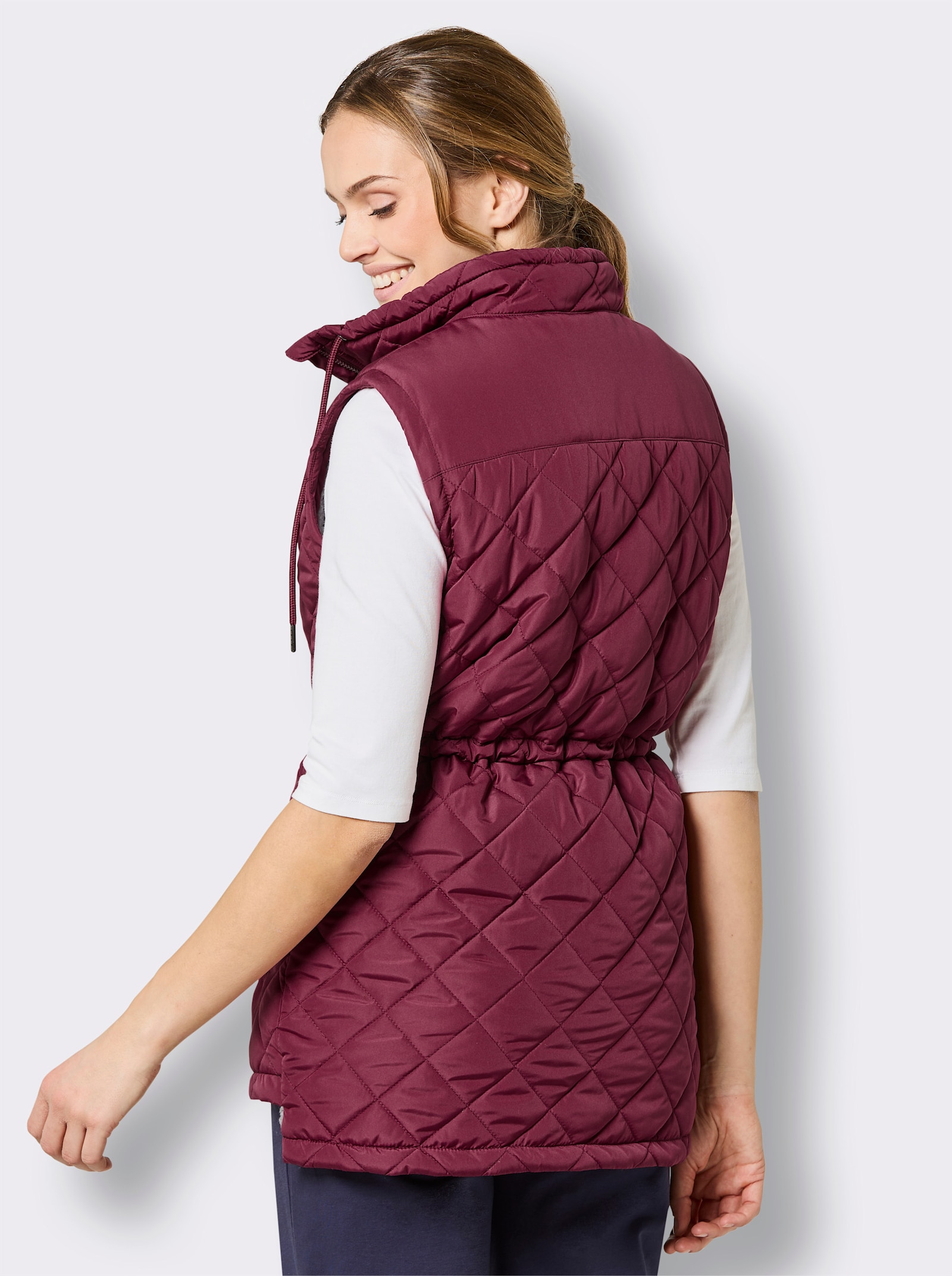 Catamaran Sports Steppweste , weitenverstellbar an Kragen und Taille - bordeaux
