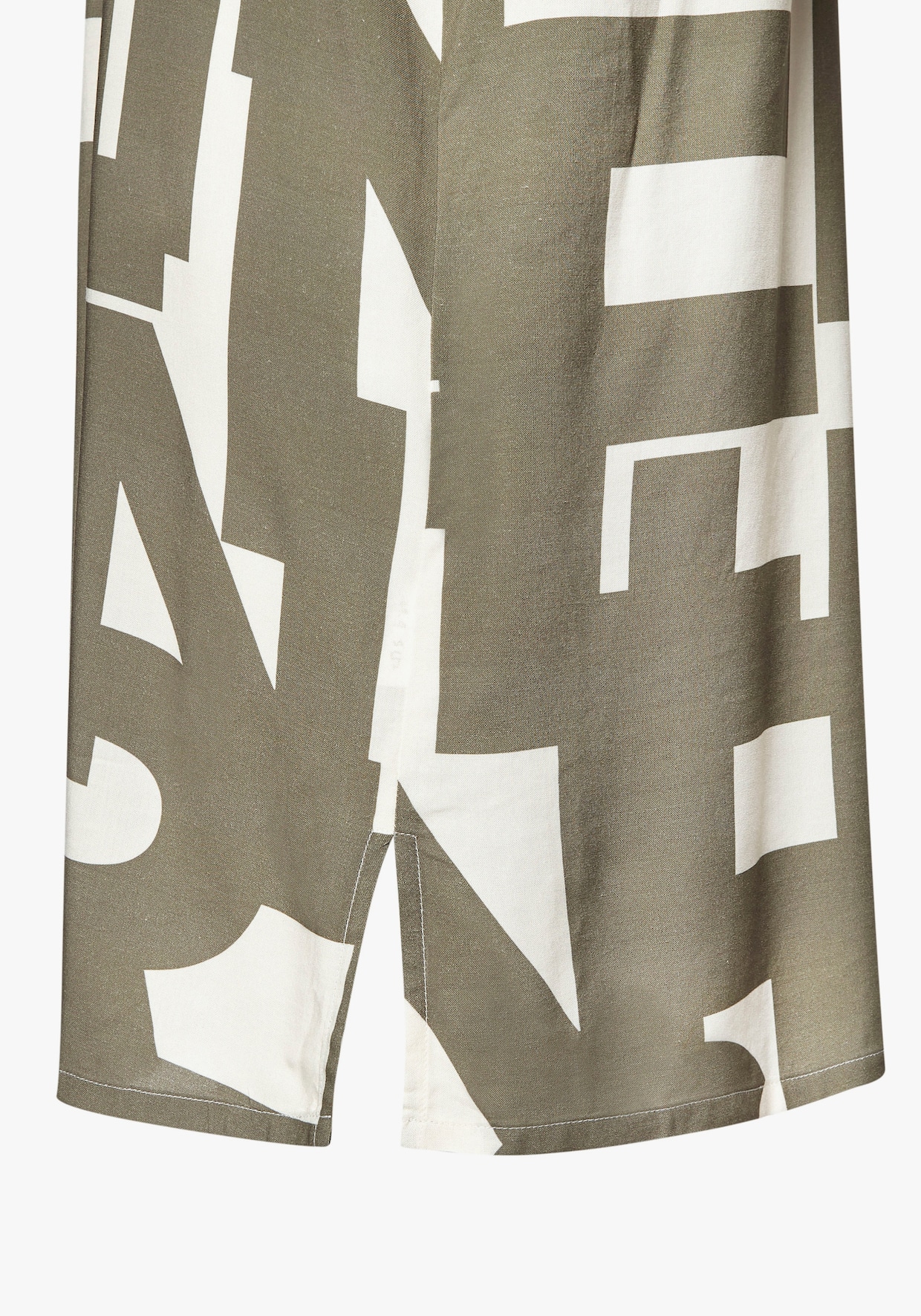 Chemise de nuit - vert-blanc à motifs