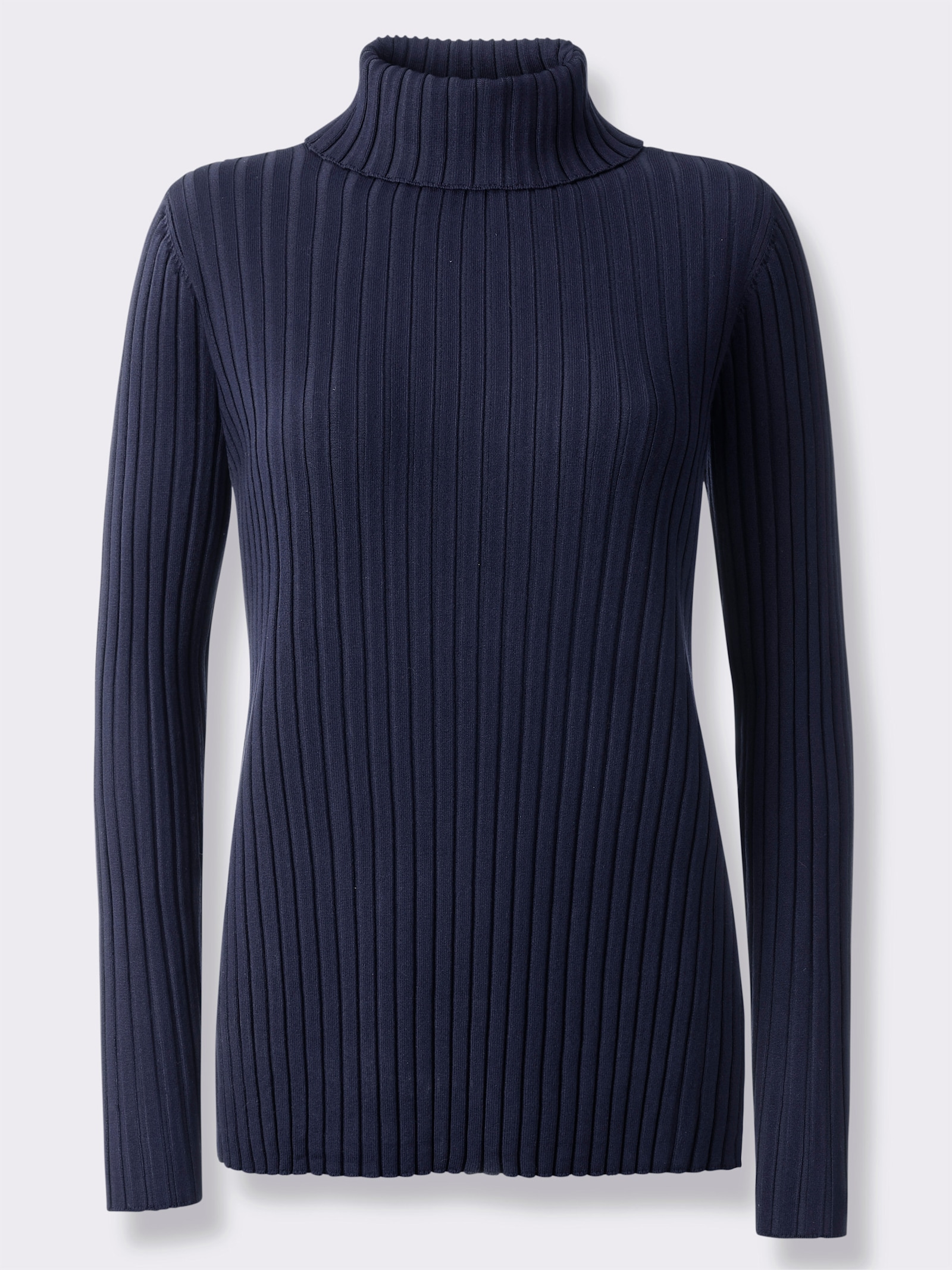 heine Feinstrickpullover mit Rollkragen - marine