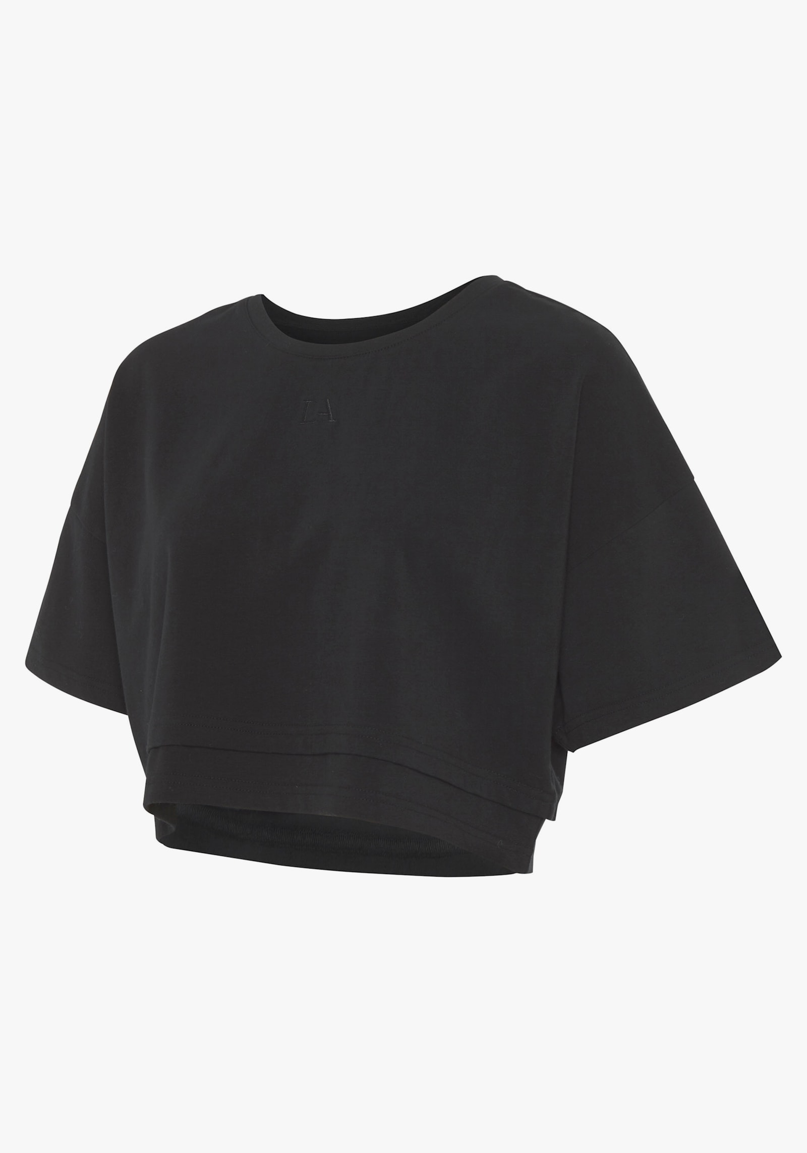 LASCANA Kurzarmshirt - schwarz