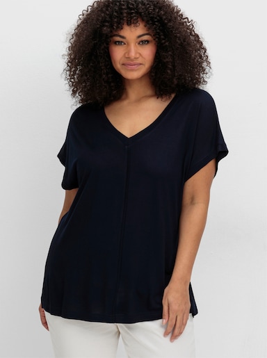 sheego T-Shirt - tiefblau