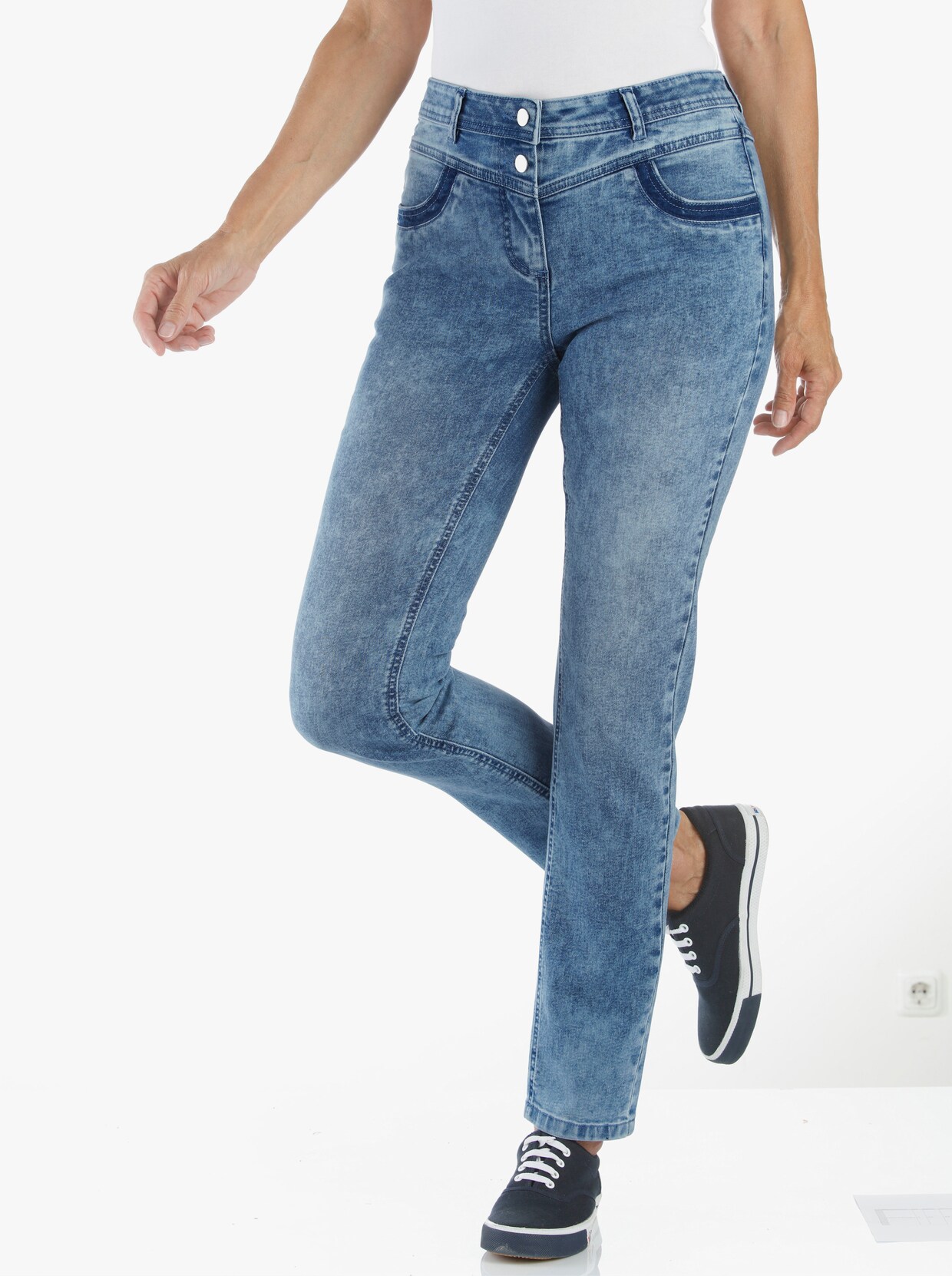Jeans - blue-bleached
