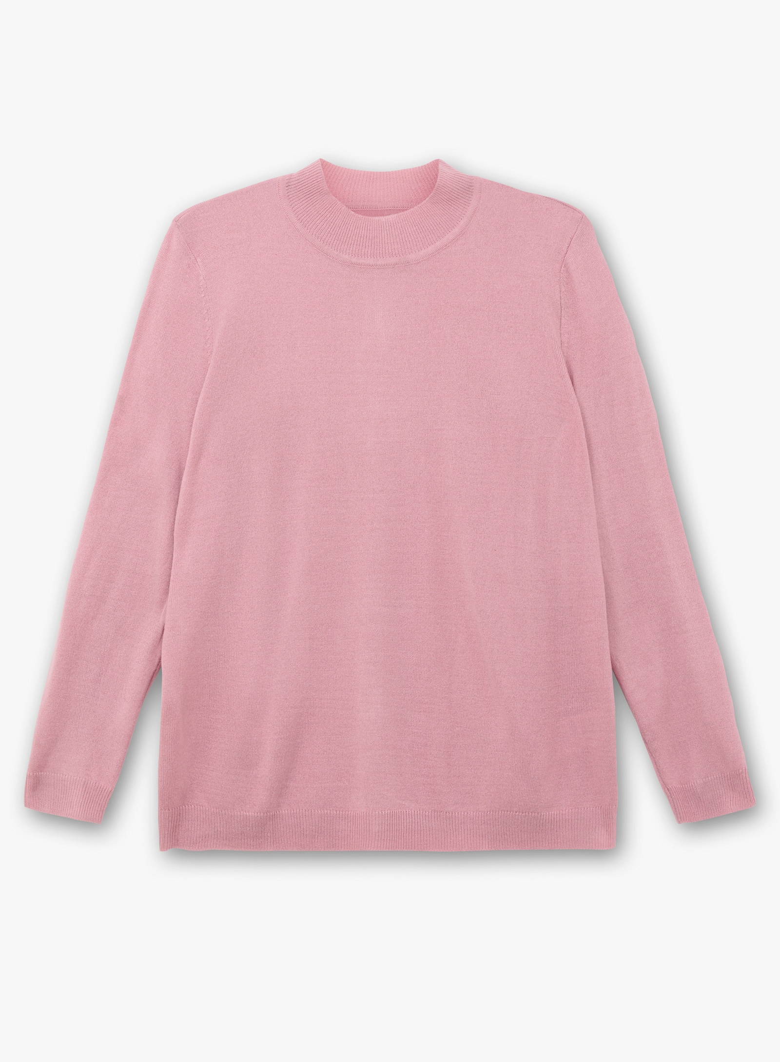 Stehkragenpullover weich wie Kaschmir - rosé