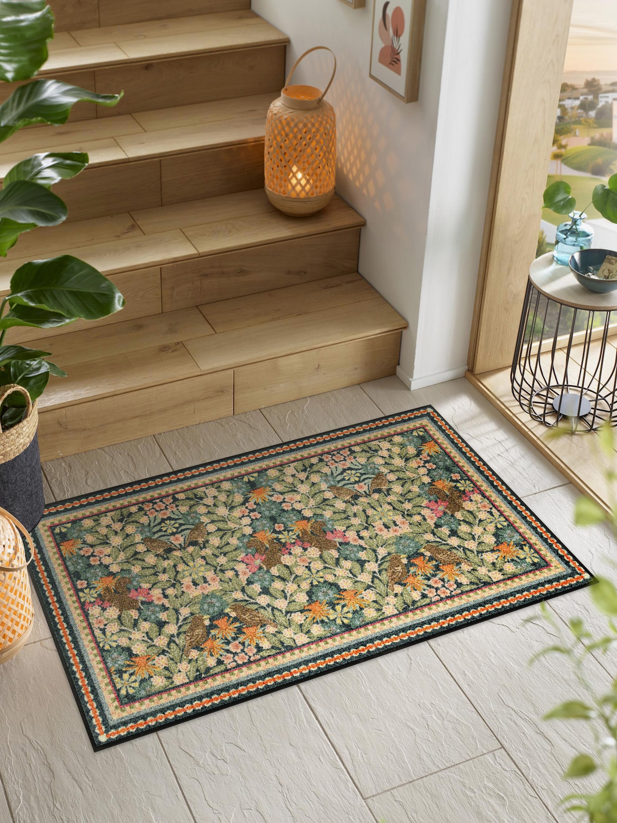 wash+dry by Kleen-Tex Fußmatte - grün-gemustert