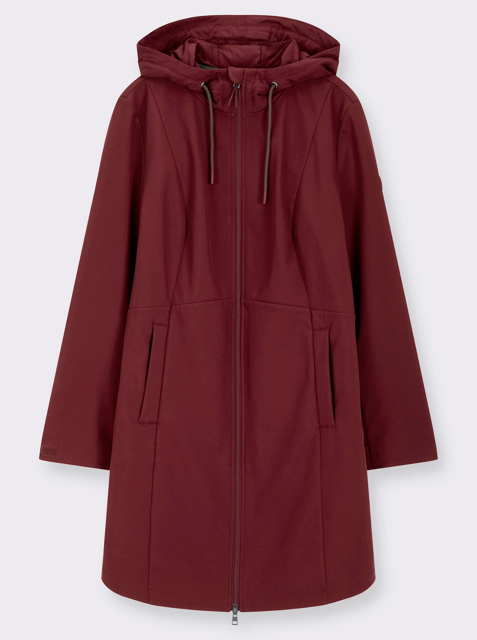sheego Softshelljacke mit regulierbaren Seitenschlitzen - bordeaux