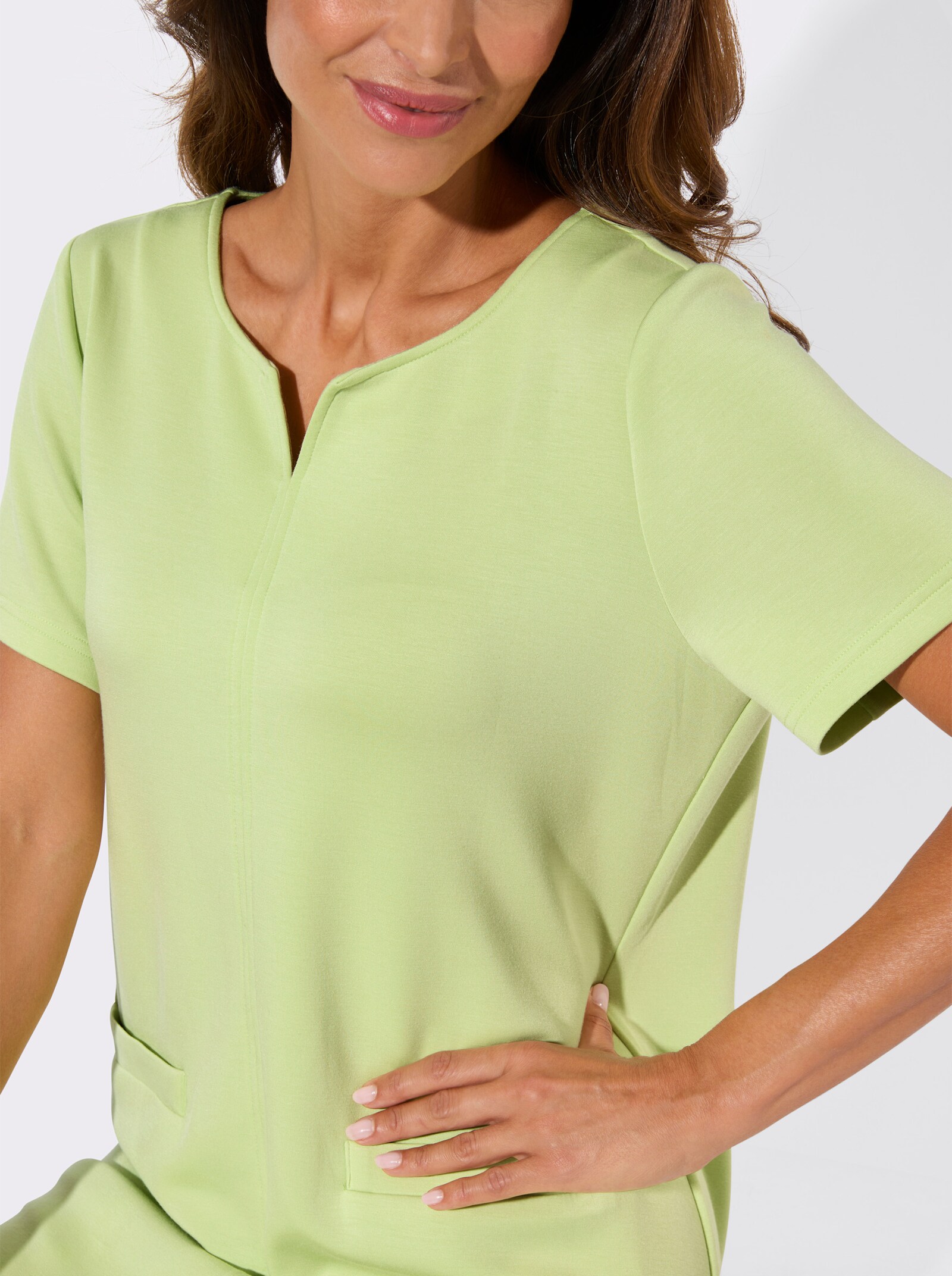 Sweatkleid mit Taschen - pistazie