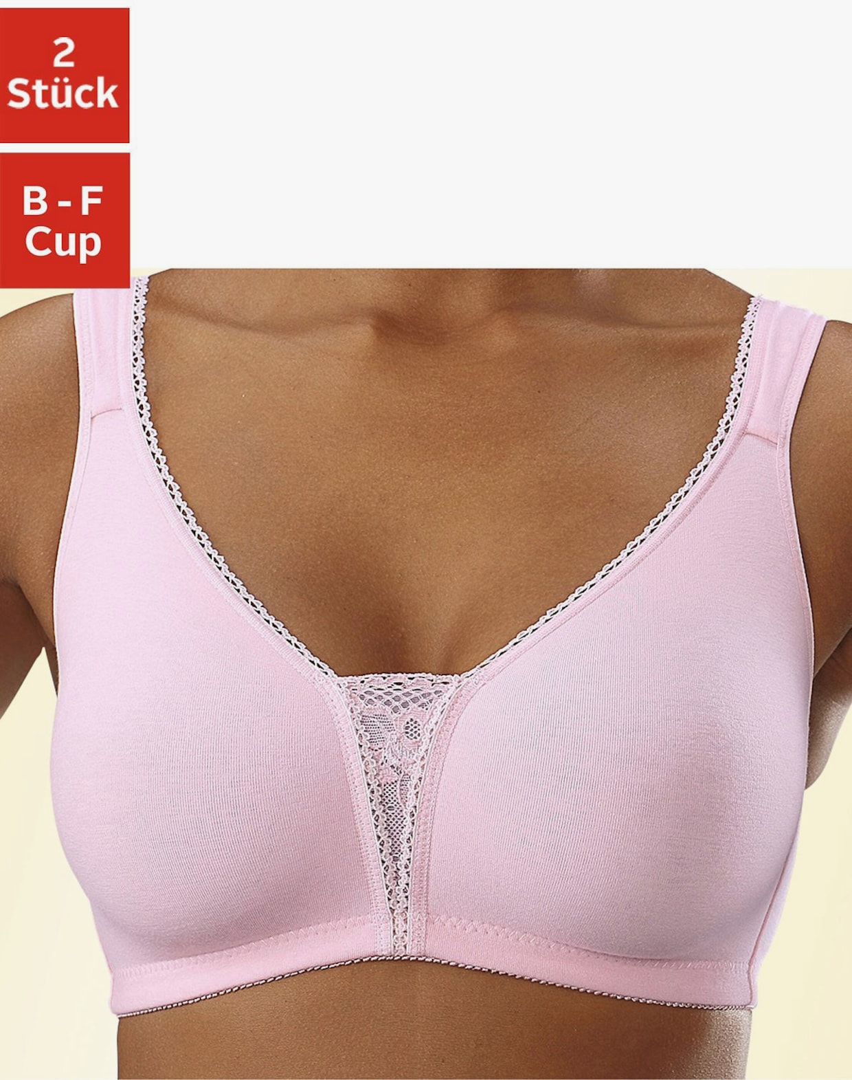 petite fleur Soft-BH - rosa+weiß