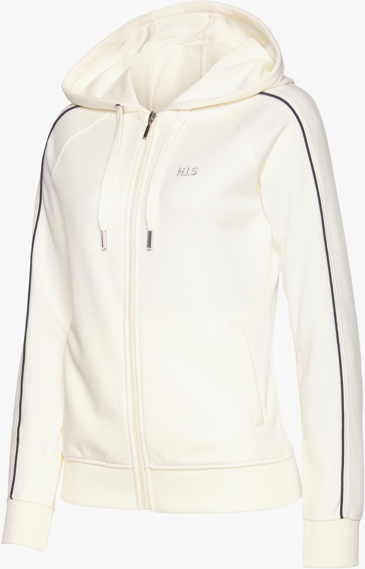 H.I.S Kapuzensweatjacke - ecru