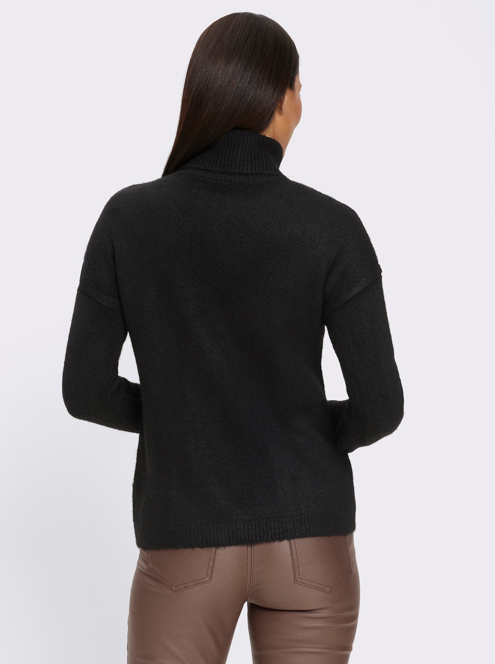 heine Rollkragenpullover mit eingearbeiteten Taschen - schwarz