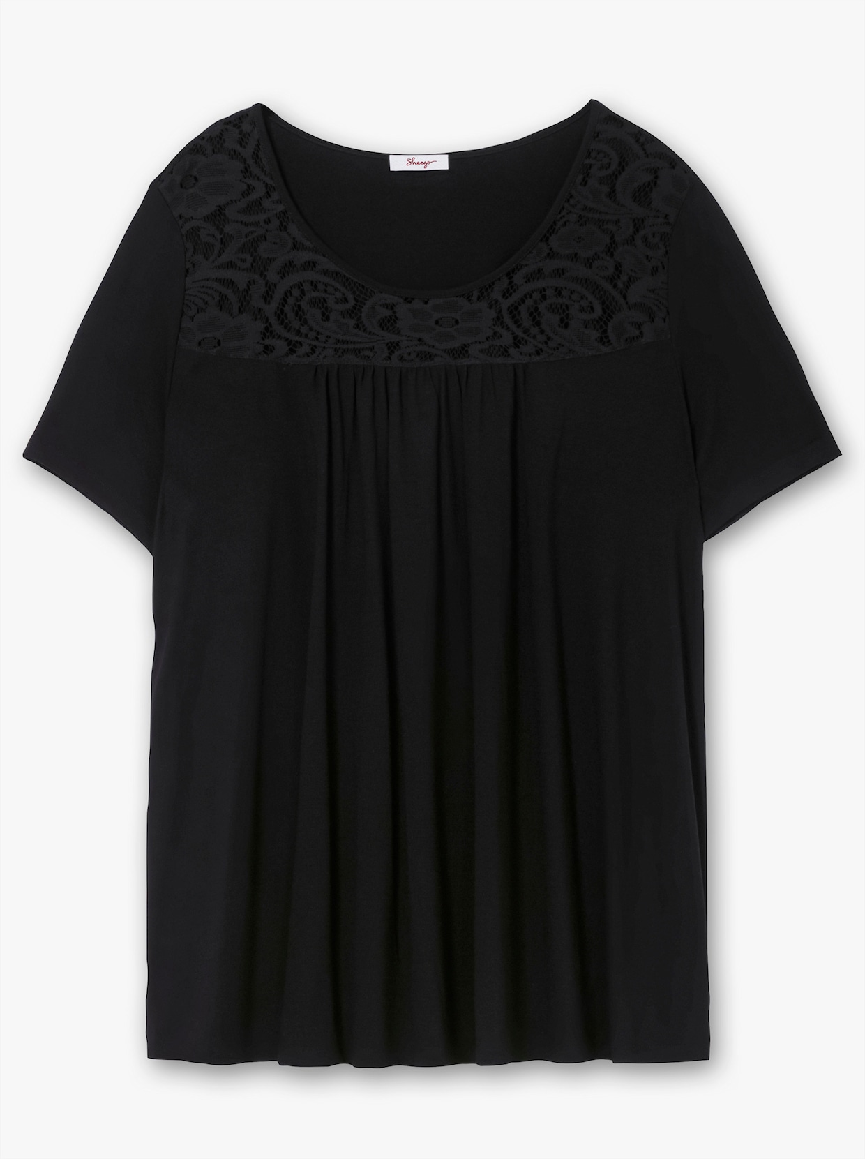 sheego Lang shirt - zwart