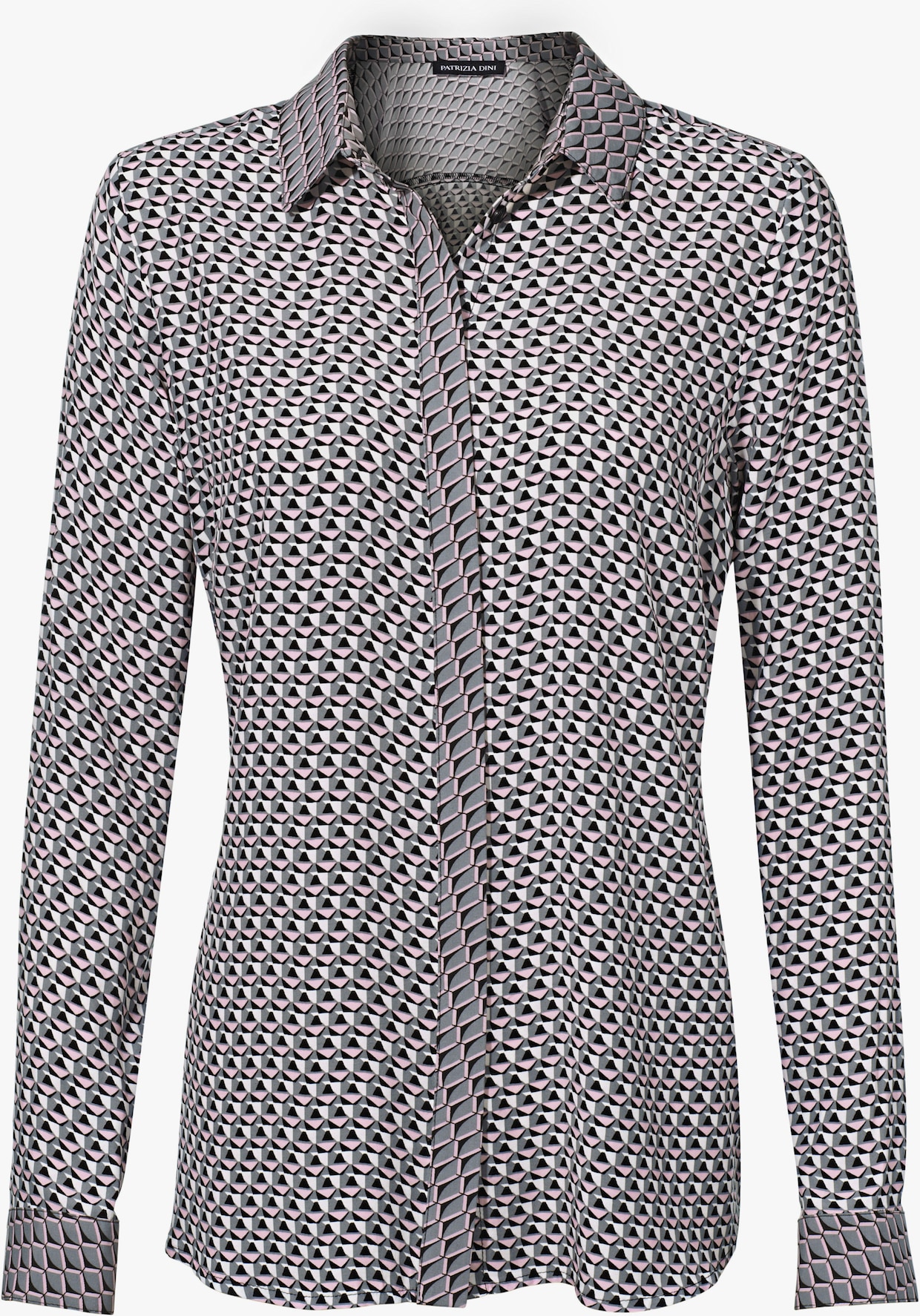 heine Overhemdblouse - grijs/roze