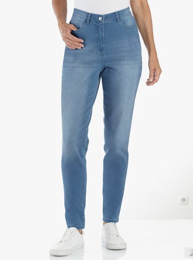 High waist jeans - blue-bleached