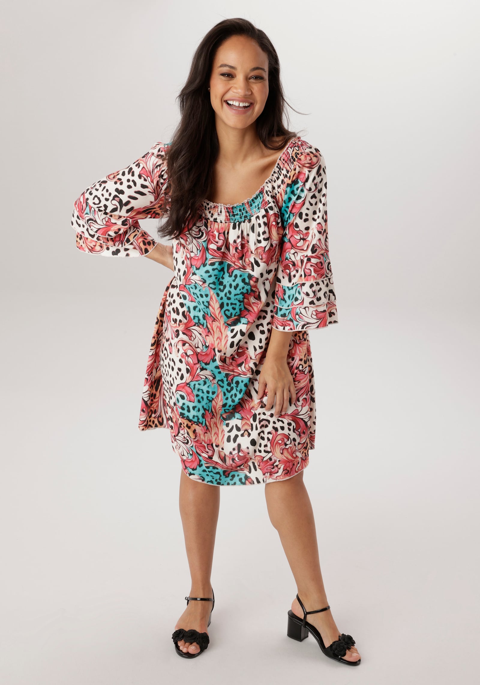 Aniston PLUS Blusenkleid - bunt