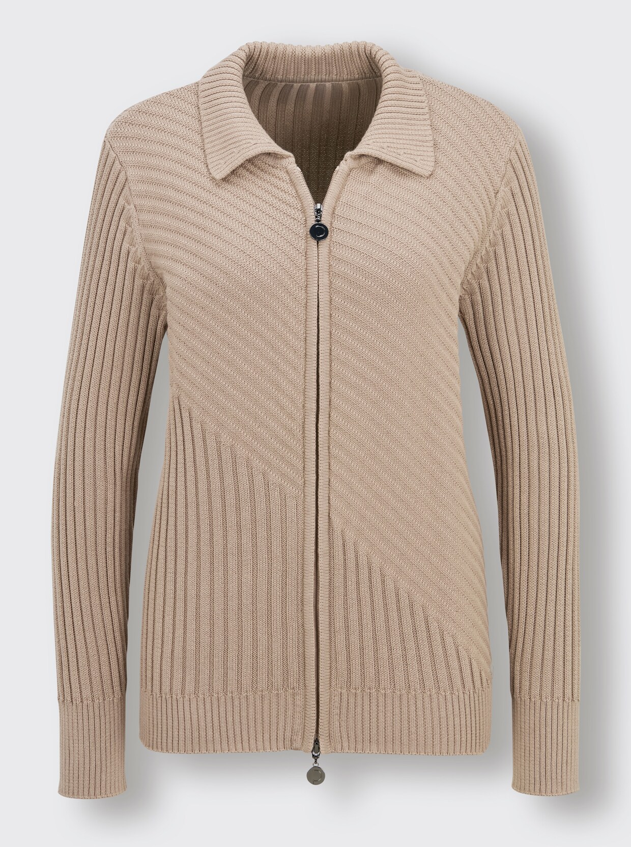 CREATION L PREMIUM Strickjacke - sesam