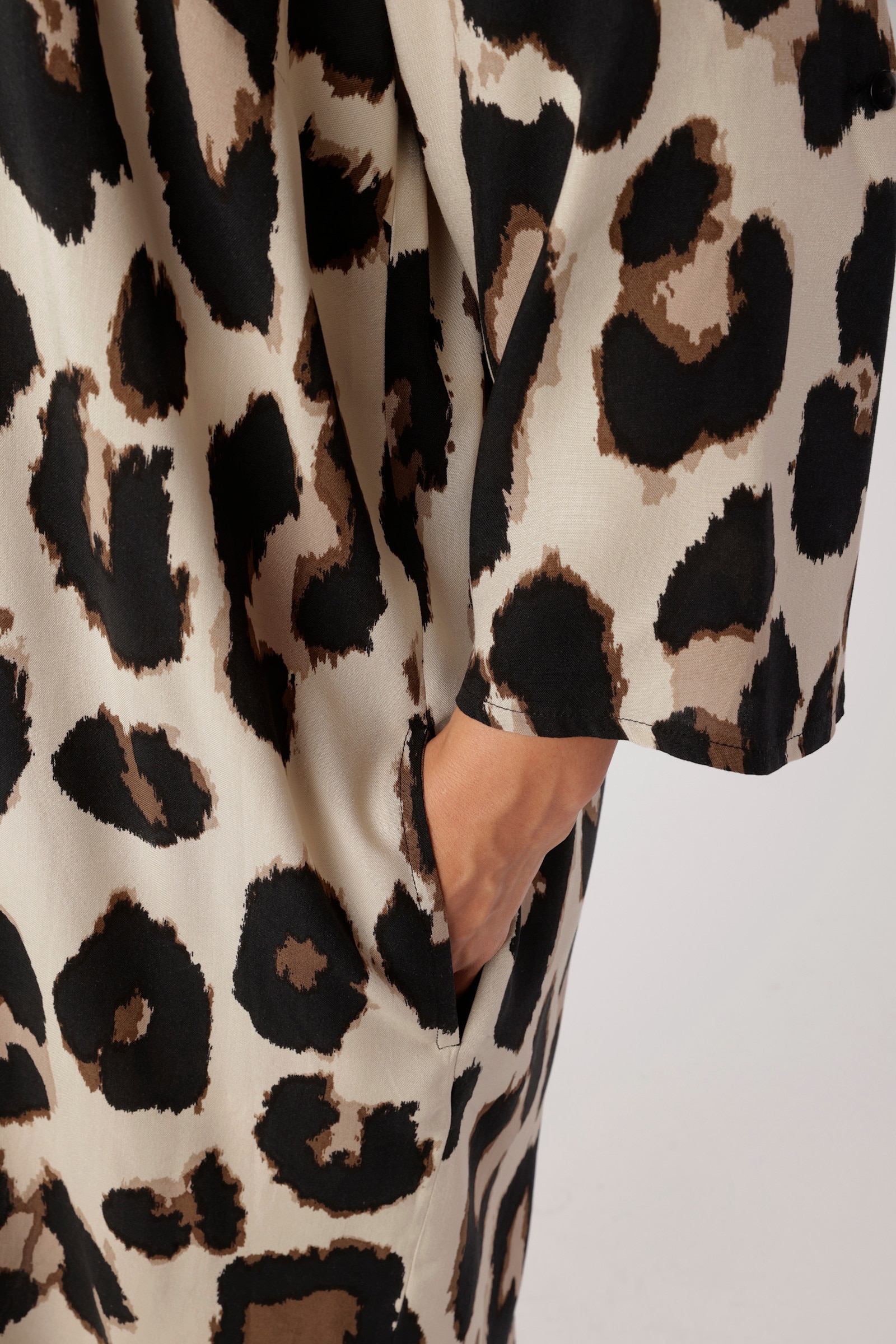 Aniston PLUS Druckkleid - beige-schwarz