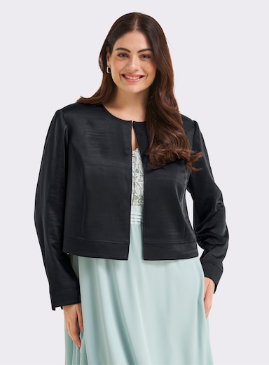 sheego Veste boléro blazer - bleu foncé