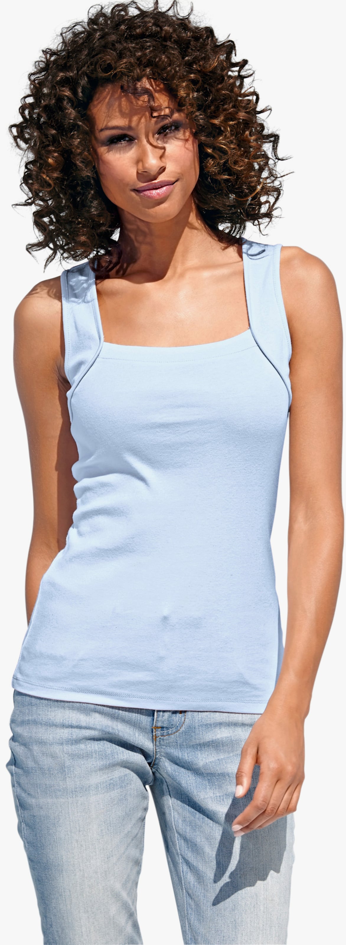 heine Shirttop mit Karree-Ausschnitt - bleu