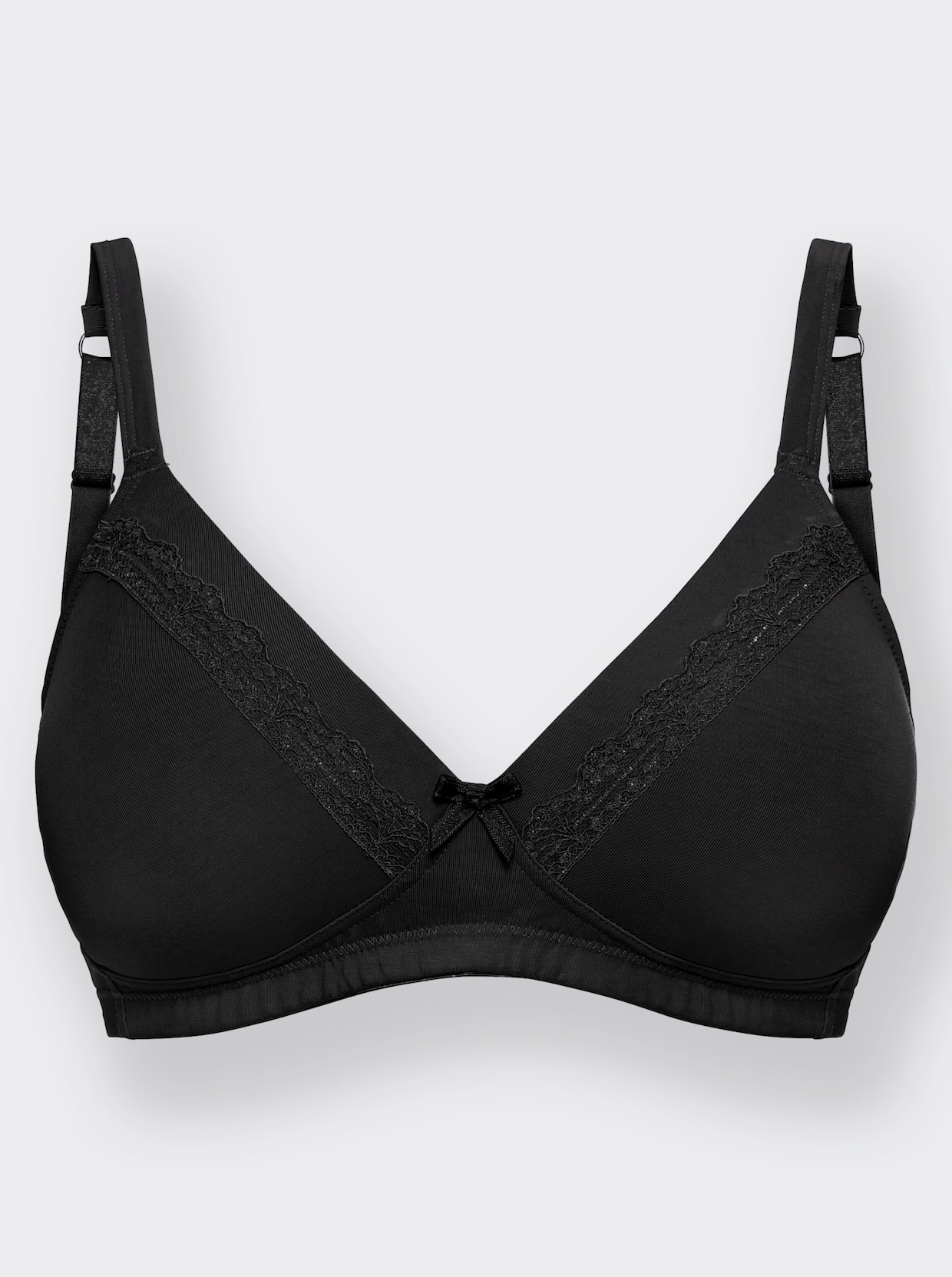 wäschepur Soutien-gorge à coques sans armatures - noir + bleu jean