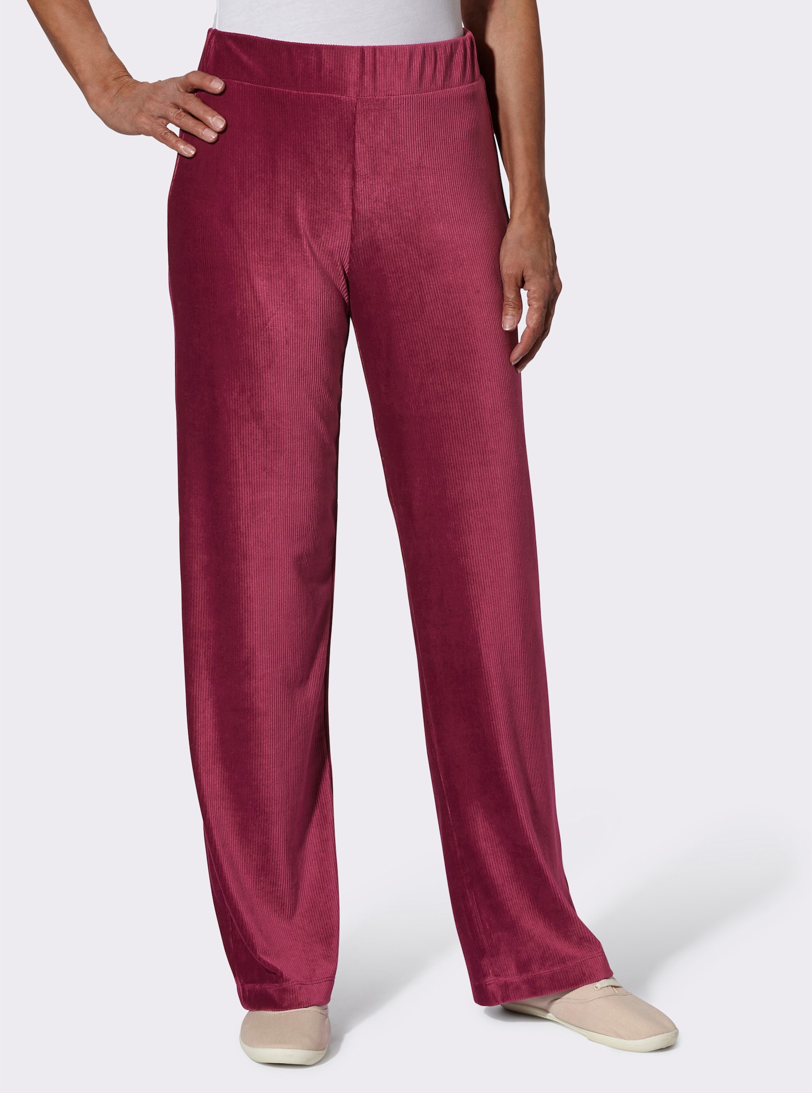 Jerseyhose aus Cord - malve