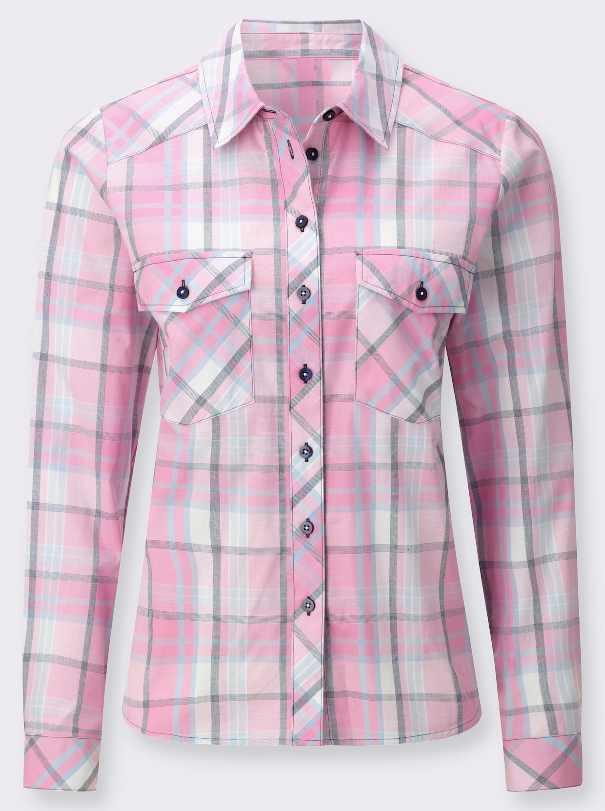 Karobluse - rosé-ecru-kariert
