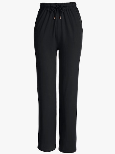 Broek met persplooi, onderhoudsarm in bordeaux | Your Look... for less