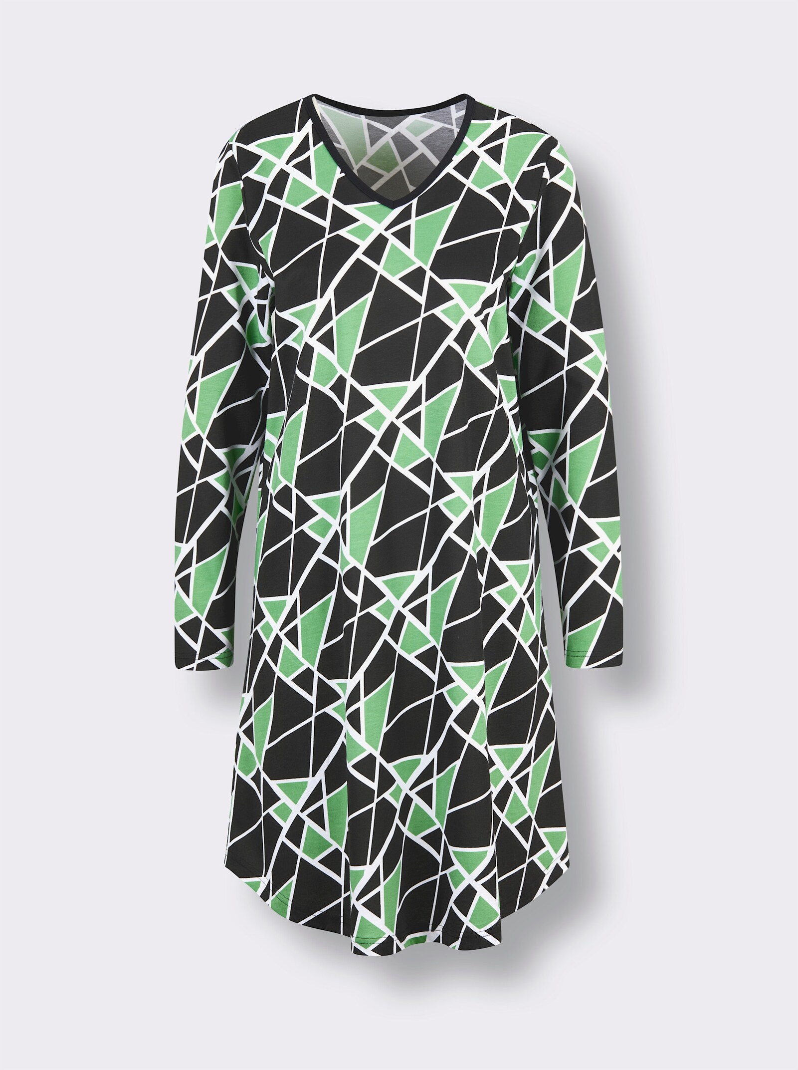 wäschepur Sleepshirt mit Grafik-Print - apfel-schwarz-bedruckt