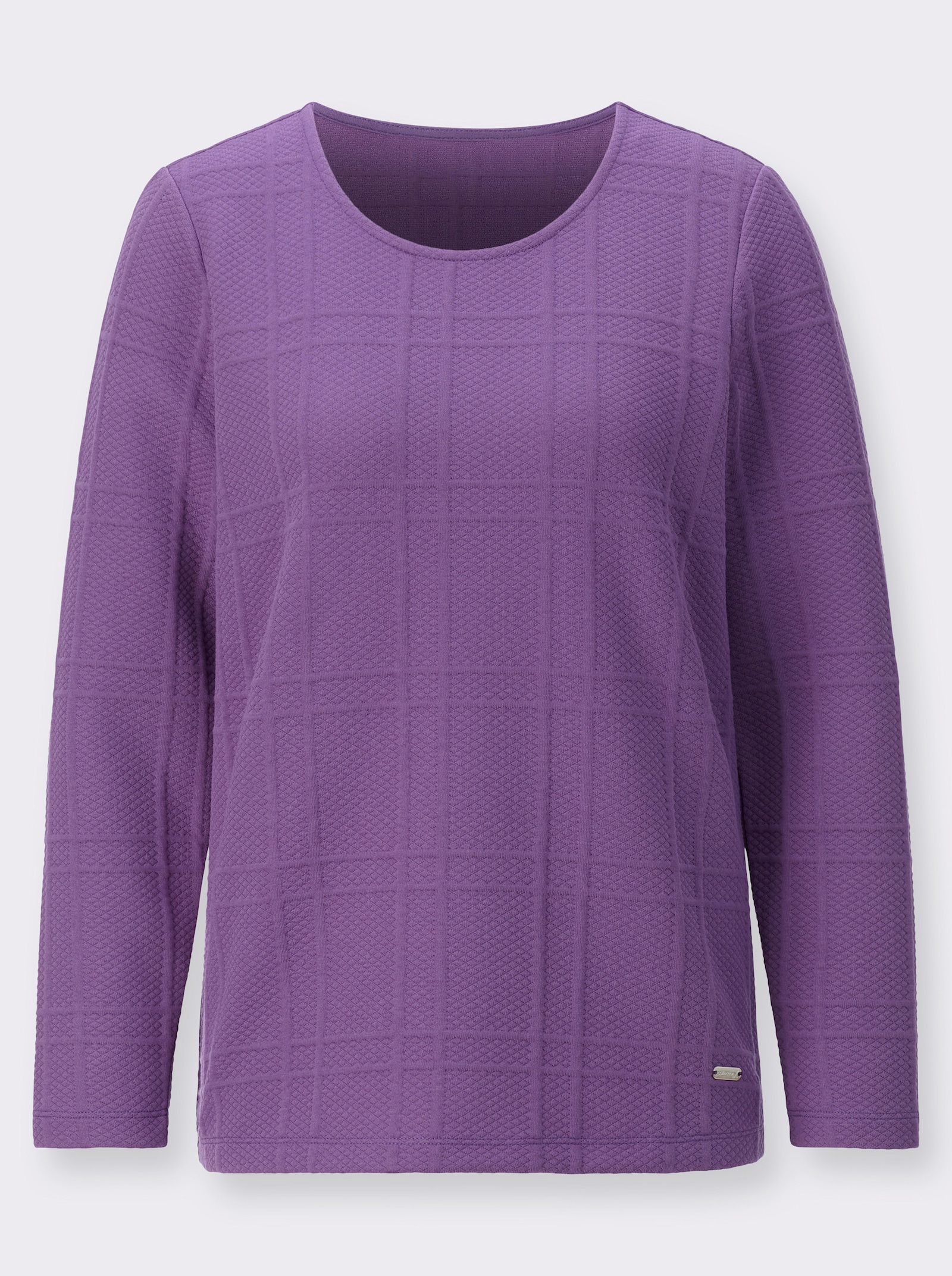 Langarmshirt in pflegeleichter Qualität - lila